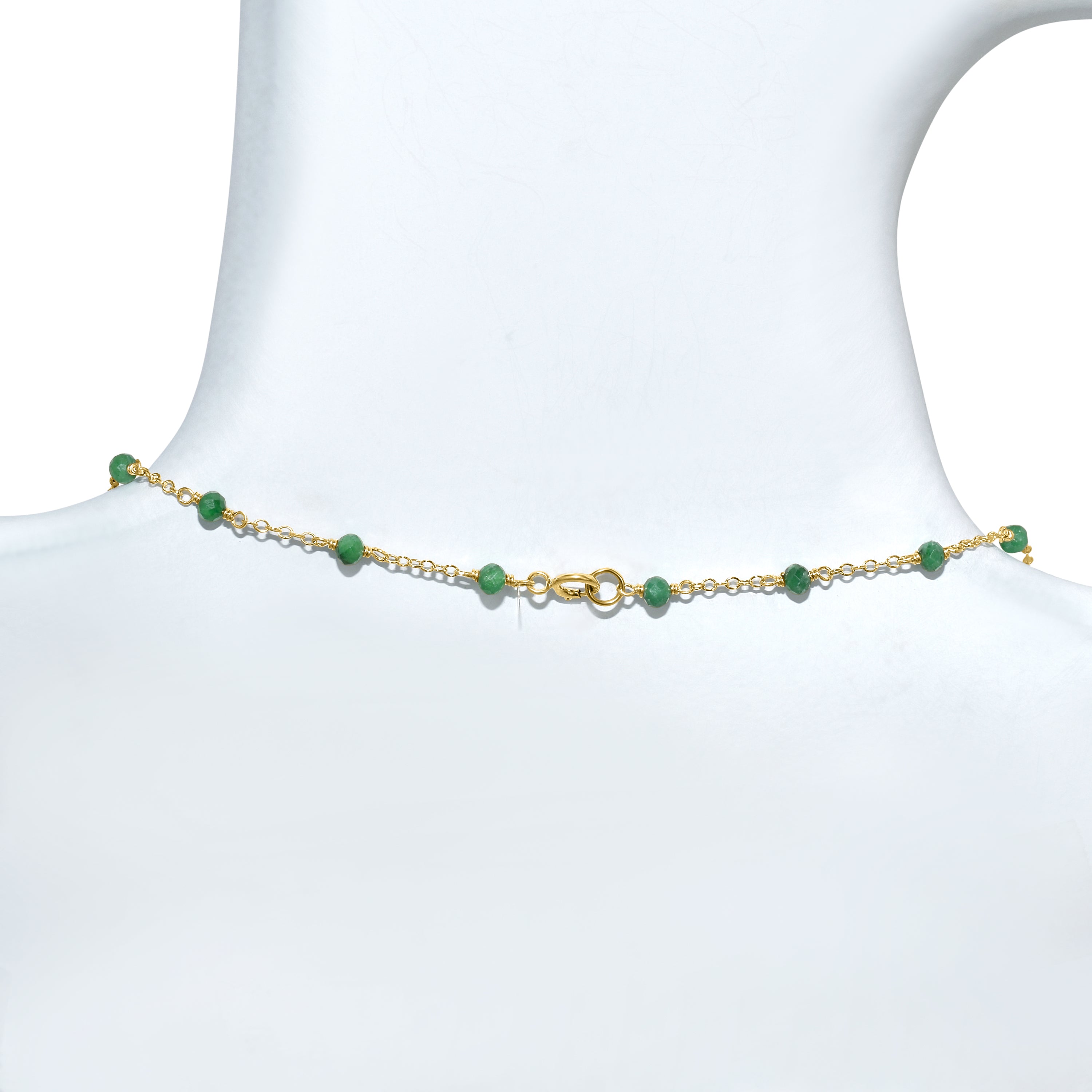 14k Yellow Gold Station Necklace