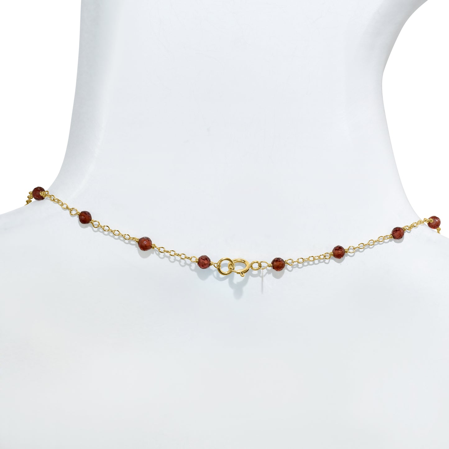 14k Yellow Gold Station Necklace 17"