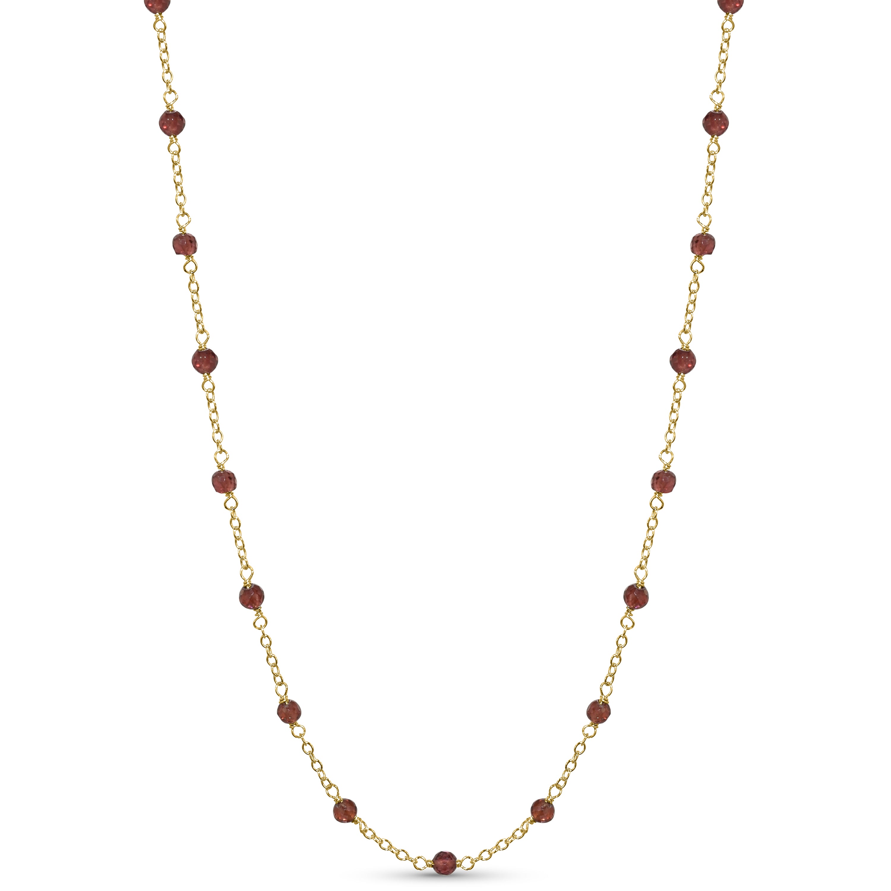 14k Yellow Gold Station Necklace