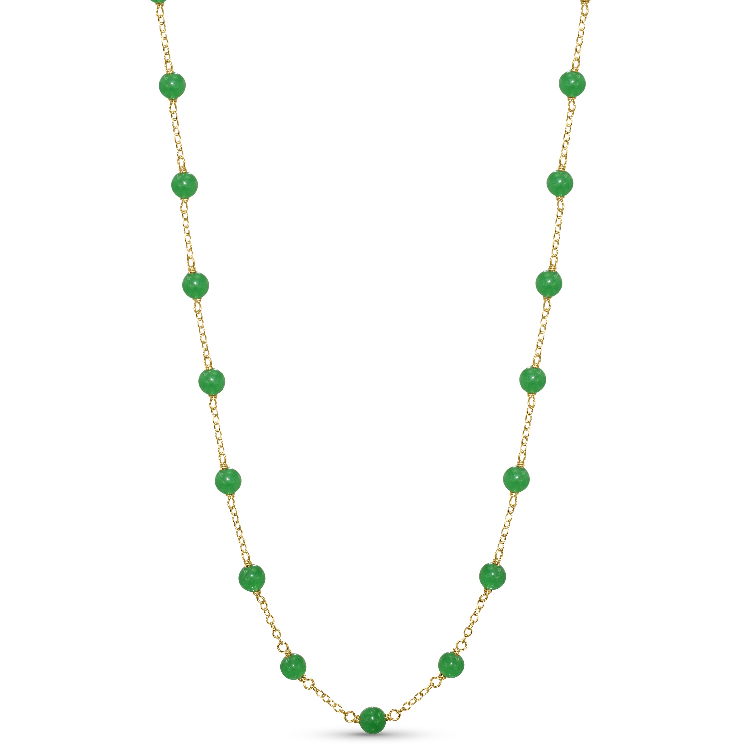 14k Yellow Gold Station Necklace