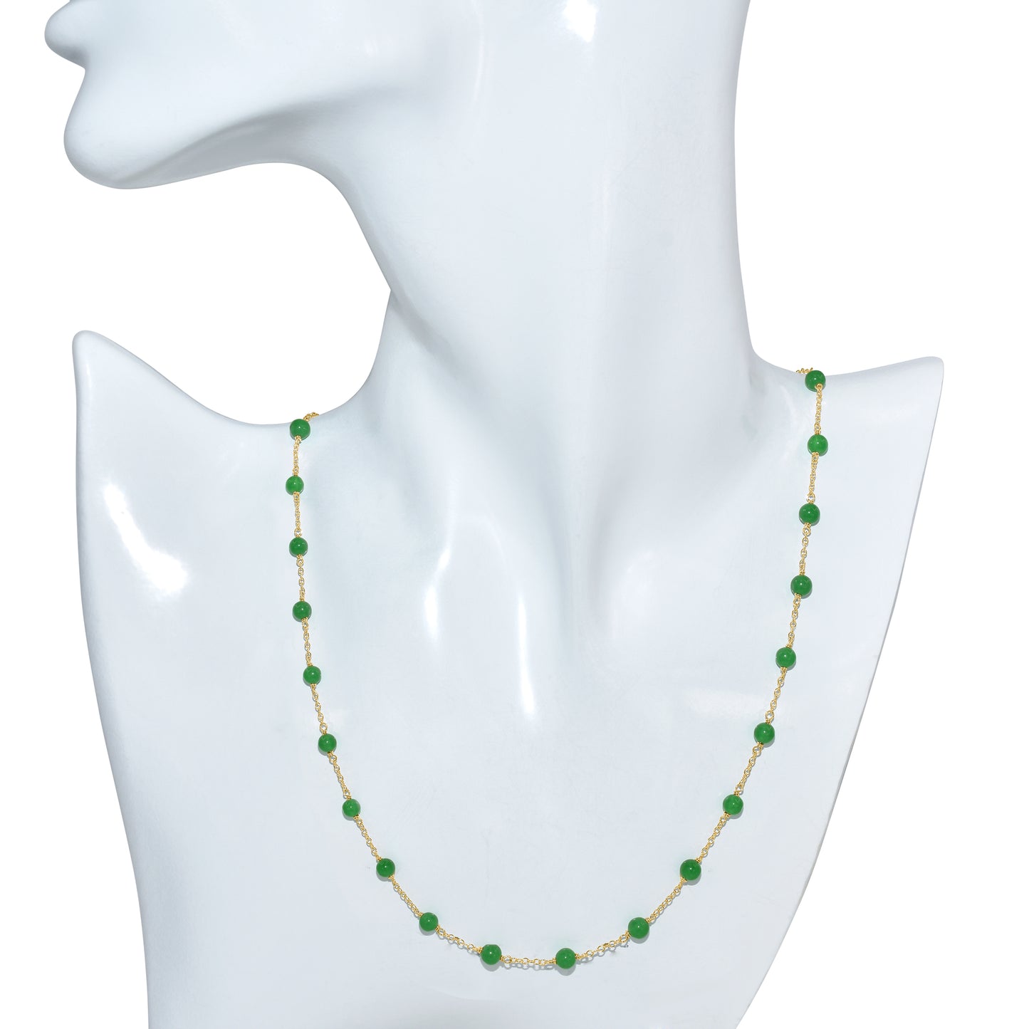 14k Yellow Station Necklace 17"