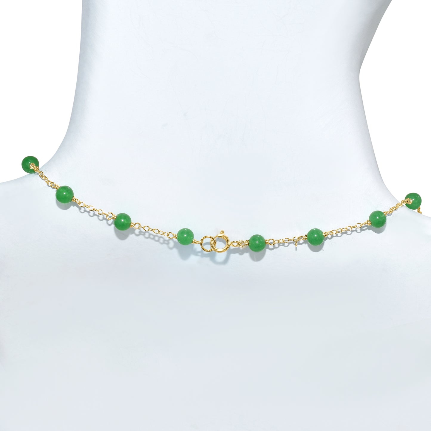 14k Yellow Station Necklace 17"