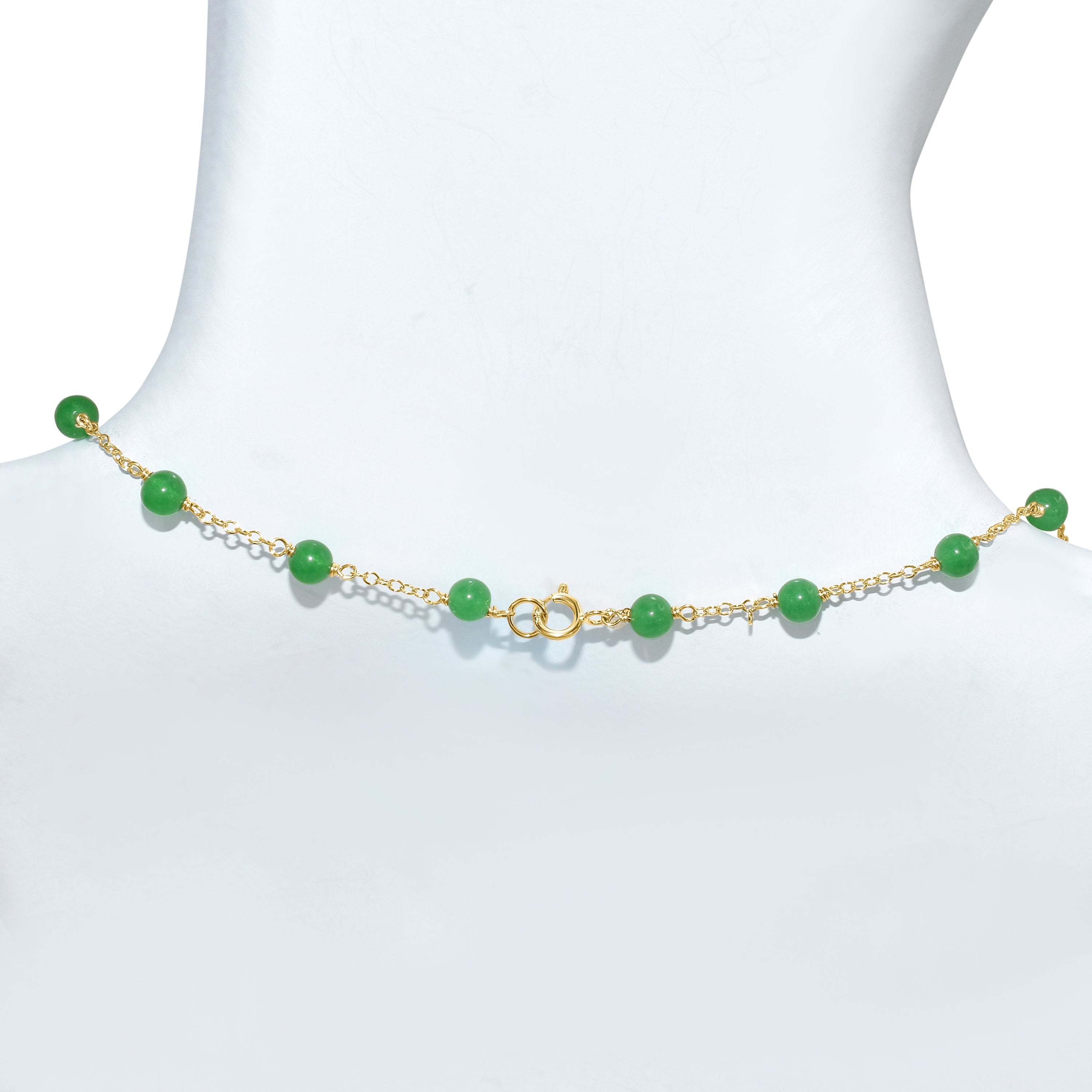 14k Yellow Gold Station Necklace