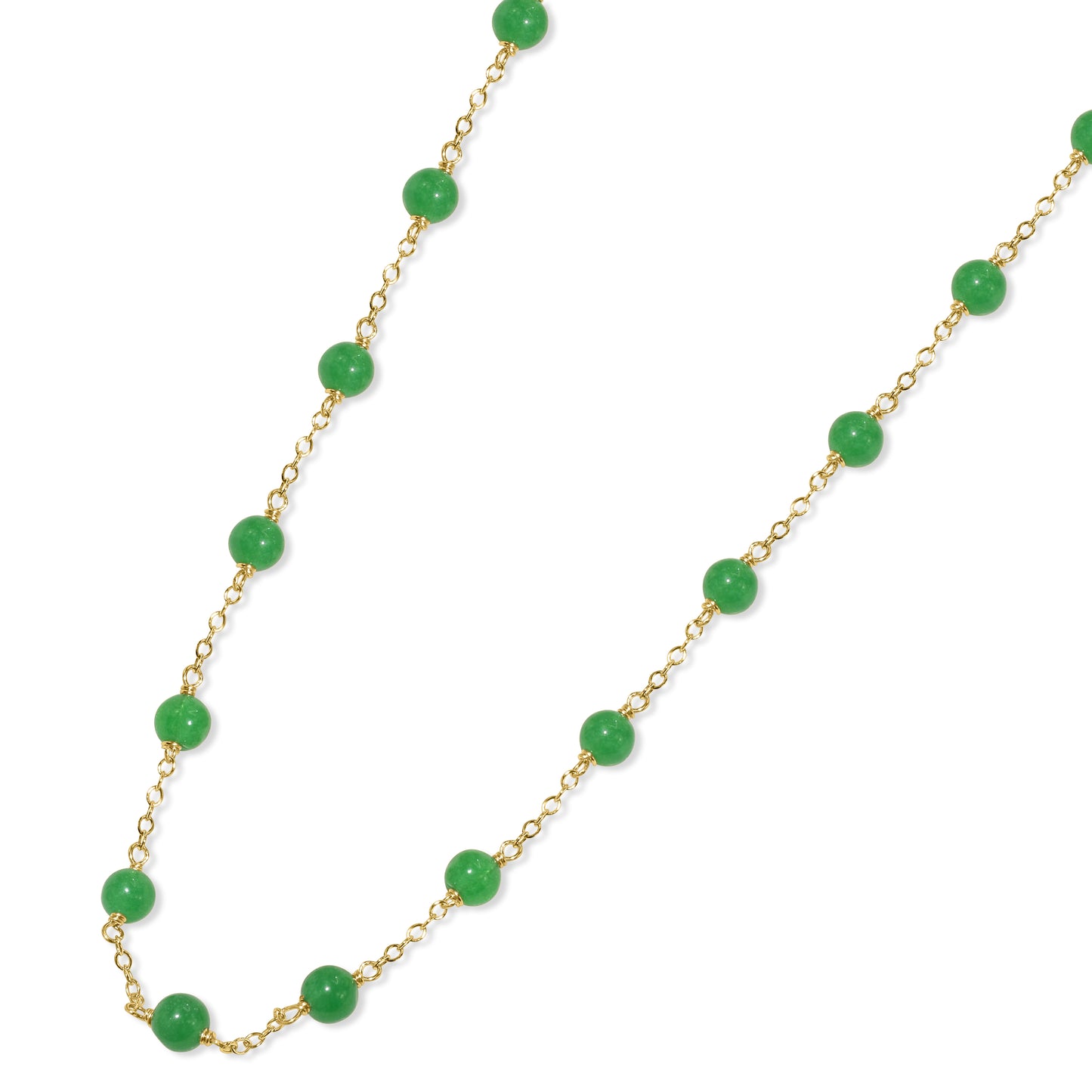 14k Yellow Station Necklace 17"