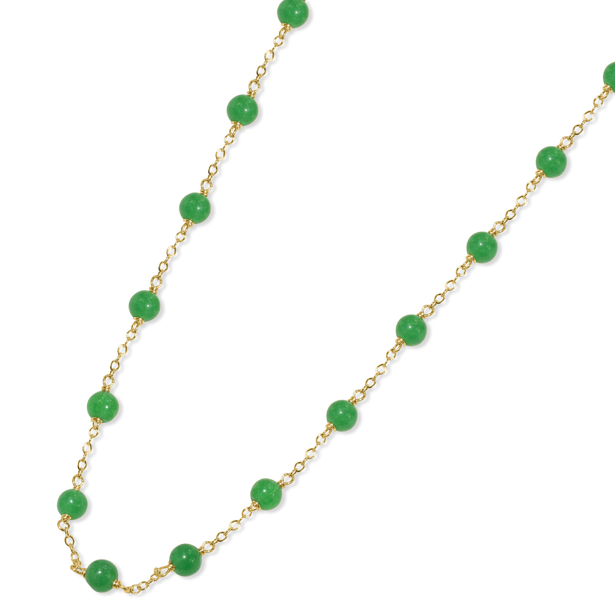 14k Yellow Gold Station Necklace