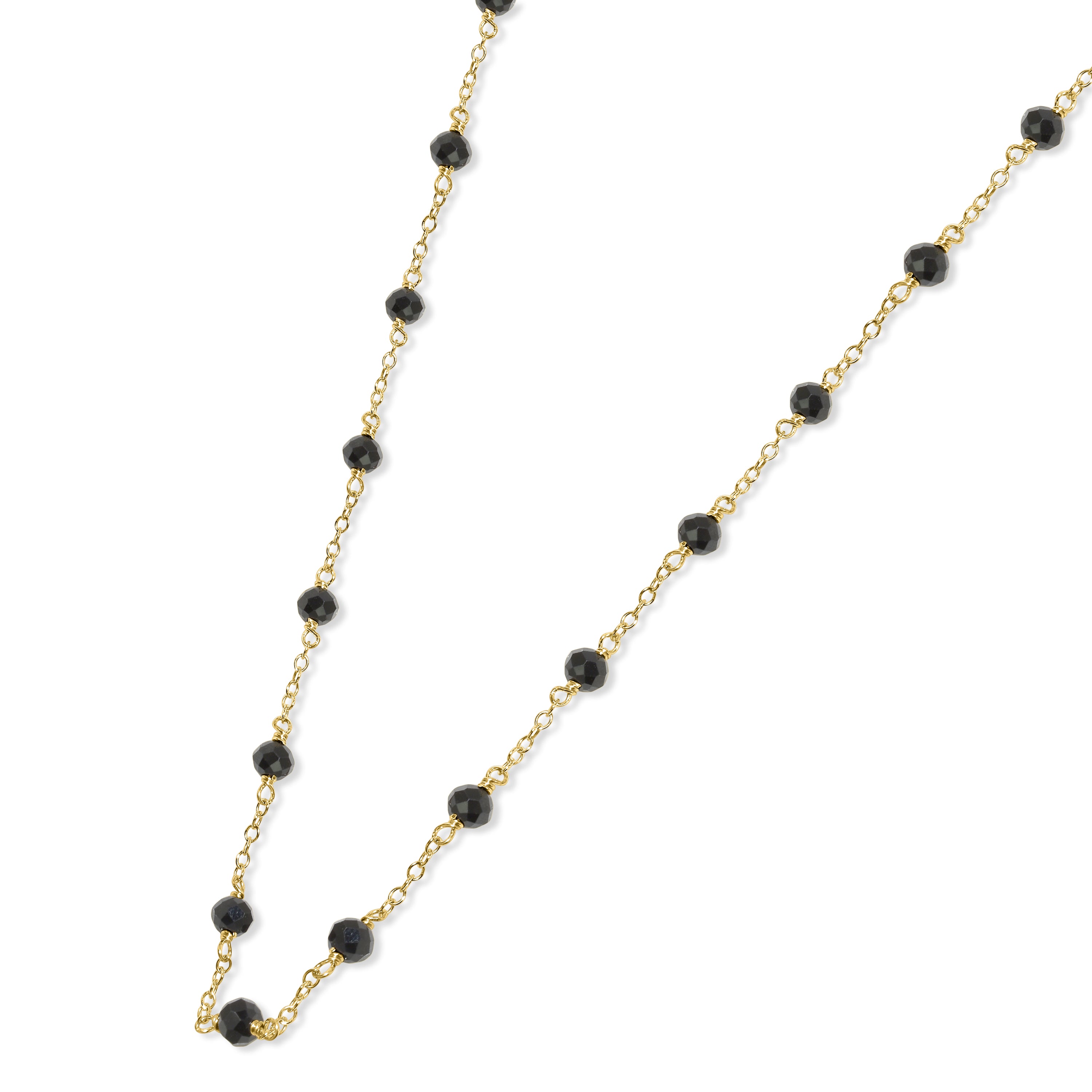 14k Yellow Gold Station Necklace