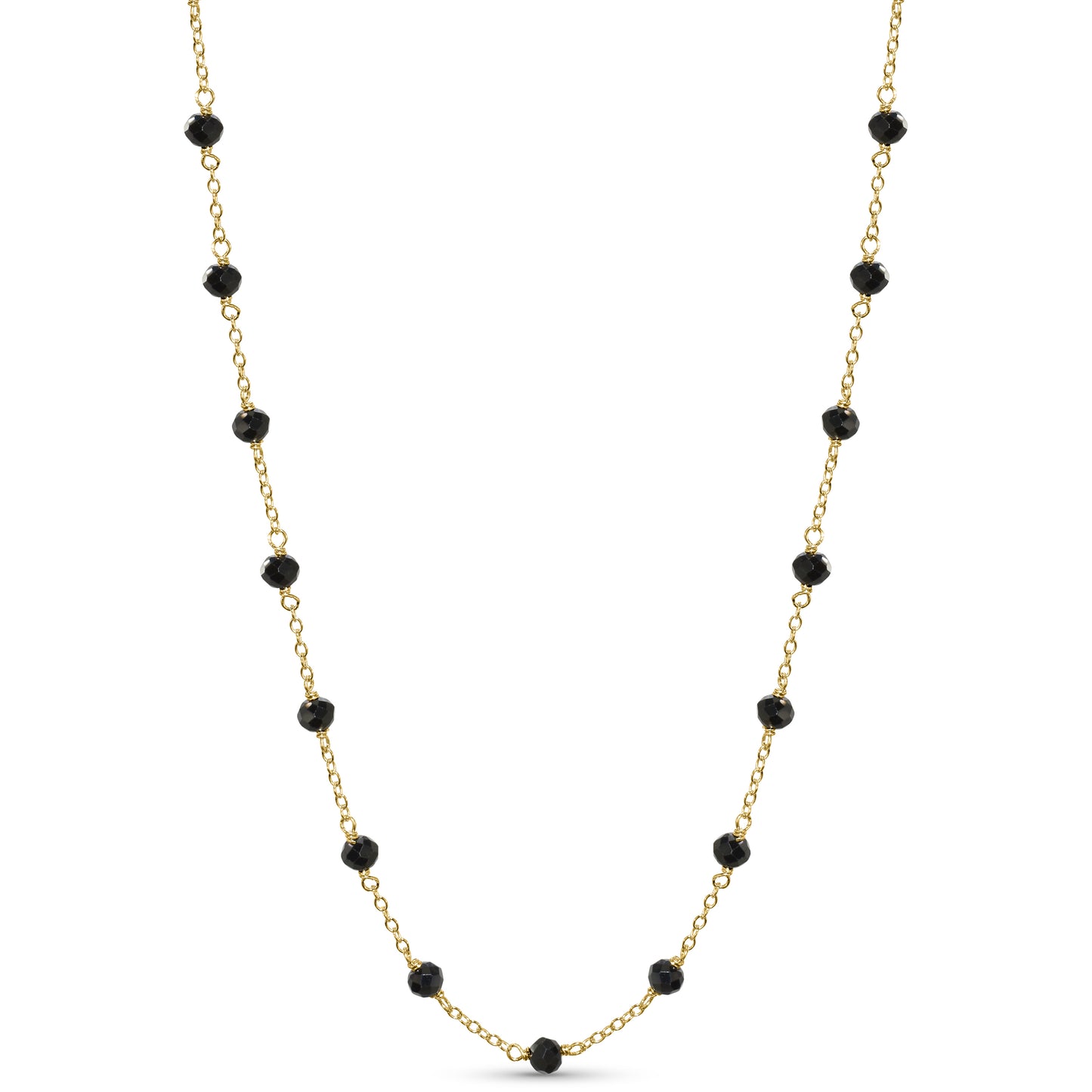 14k Yellow Station Necklace 17"