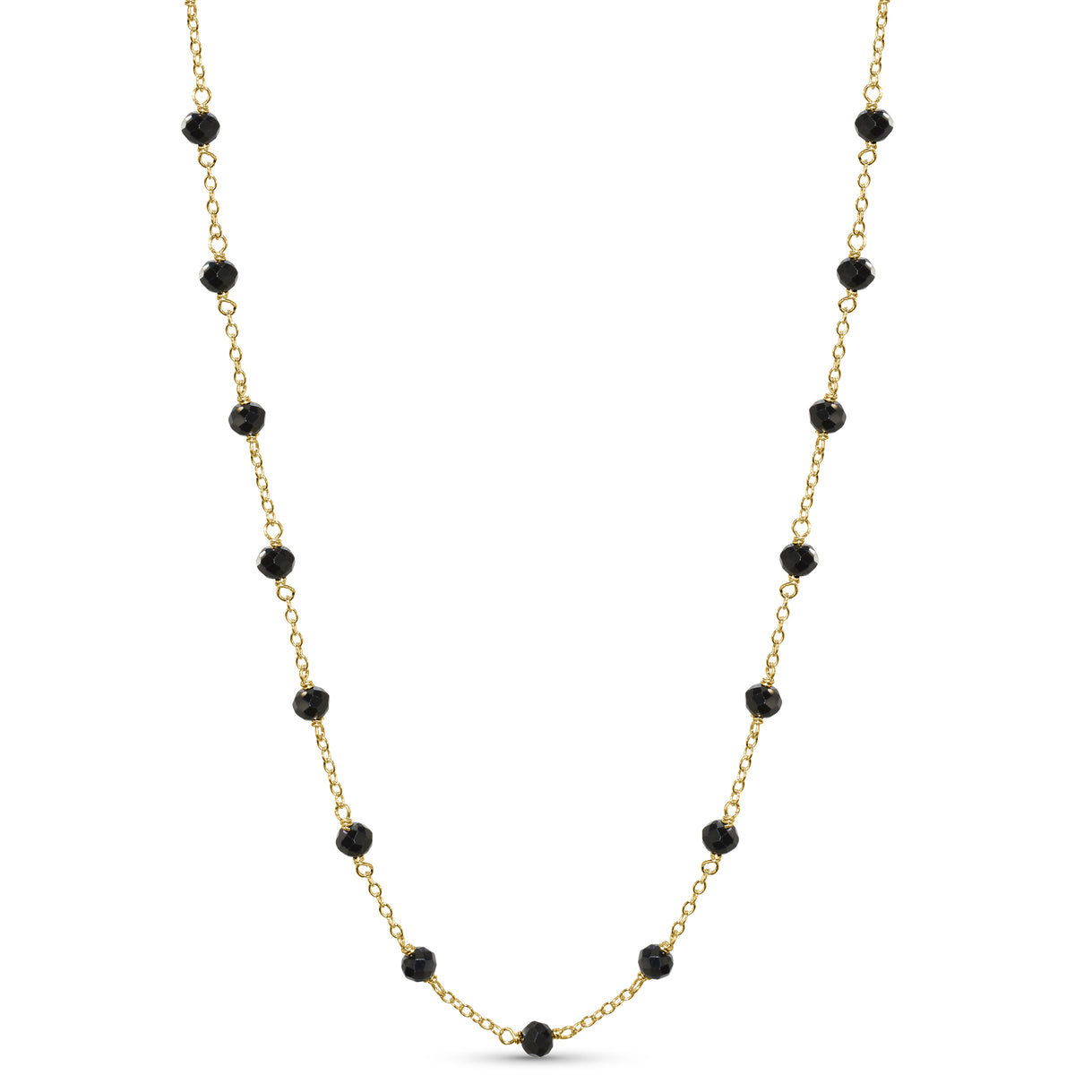 14k Yellow Gold Station Necklace