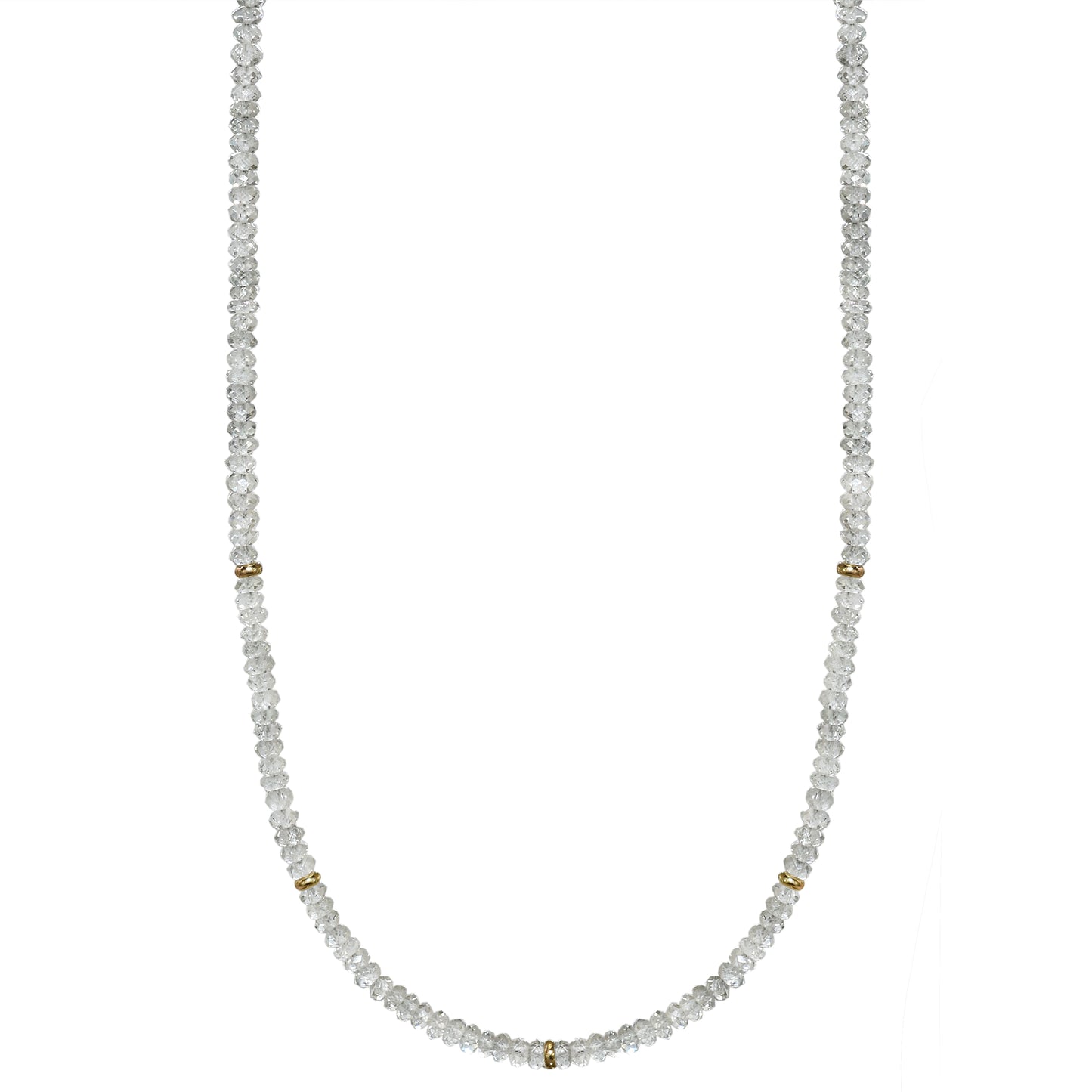 14k Gemstones & Gold Roundel Necklace