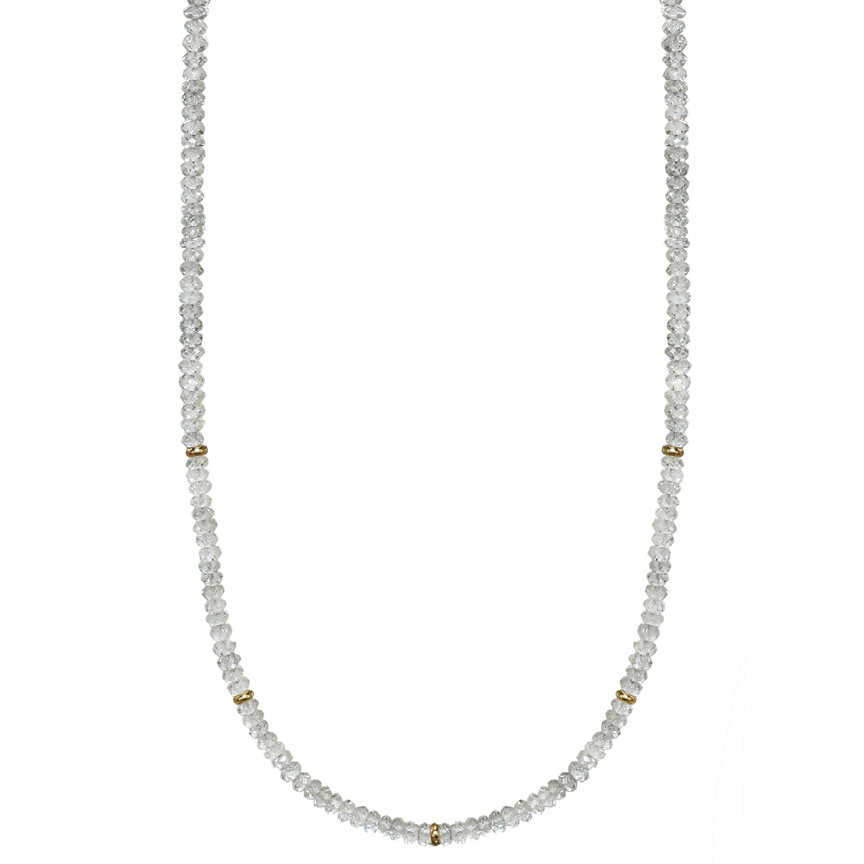 14k Gemstones & Gold Roundel Necklace