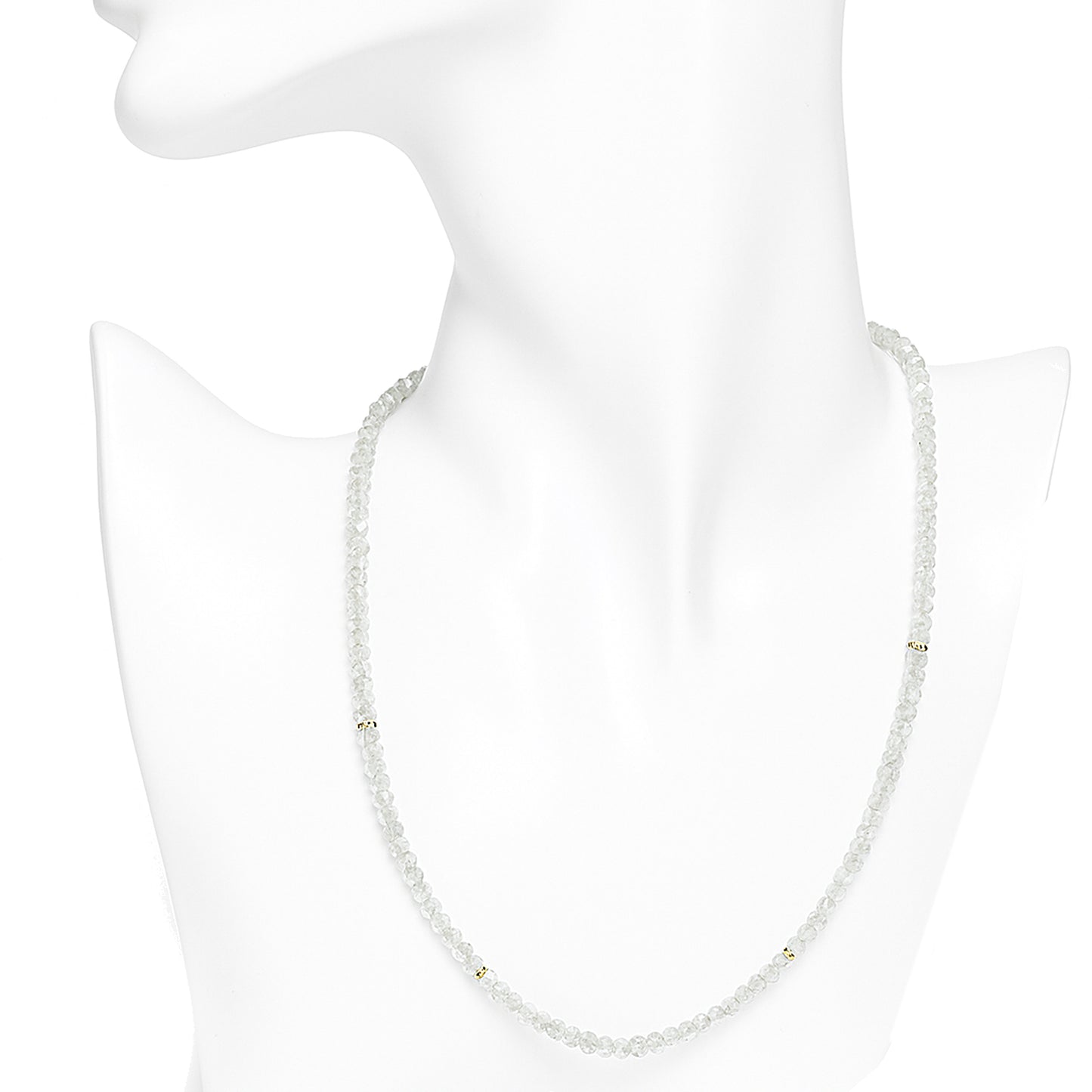 14k Gemstones & Gold Roundel Necklace