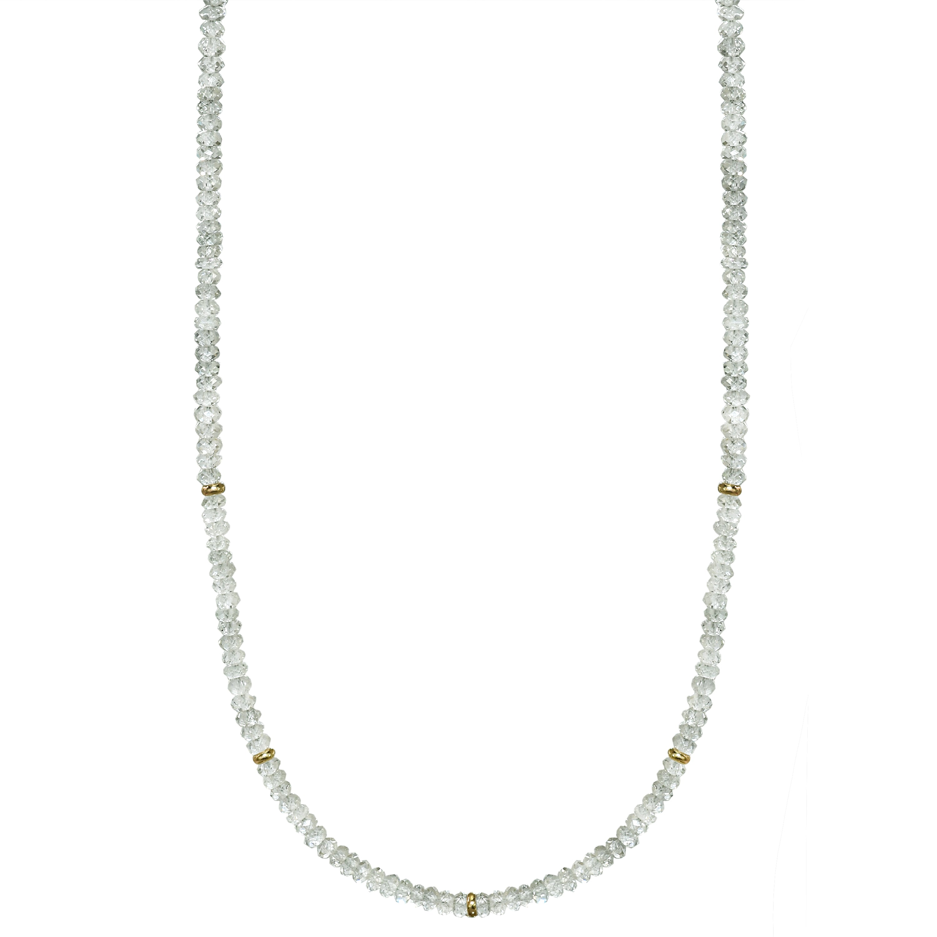 14k Gemstones & Gold Roundel Necklace