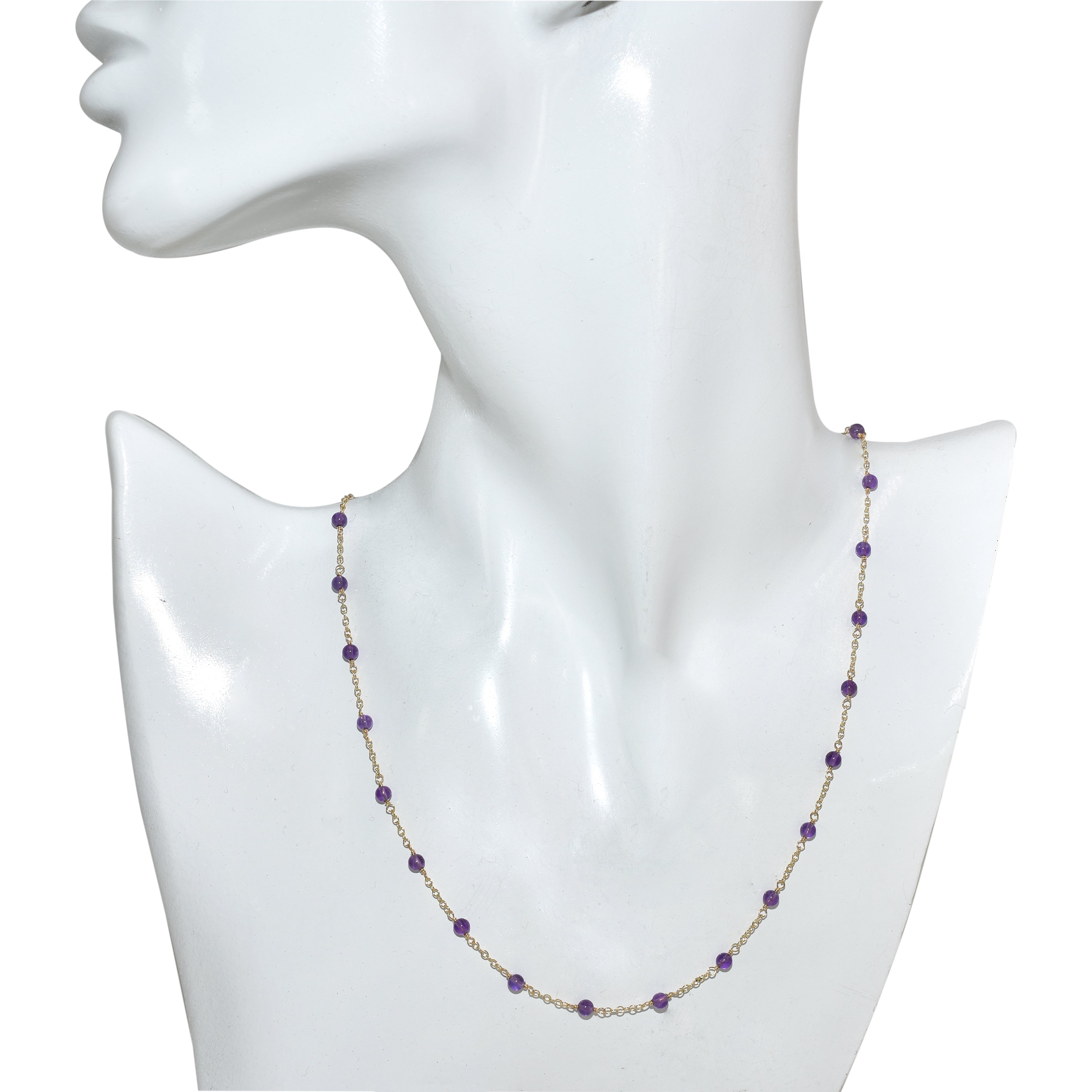 14k Yellow Gold Station Necklace