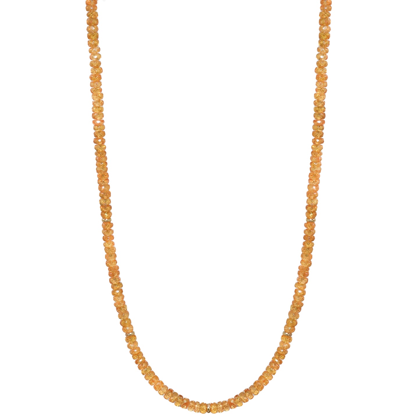 14k Gemstones & Gold Roundel Necklace