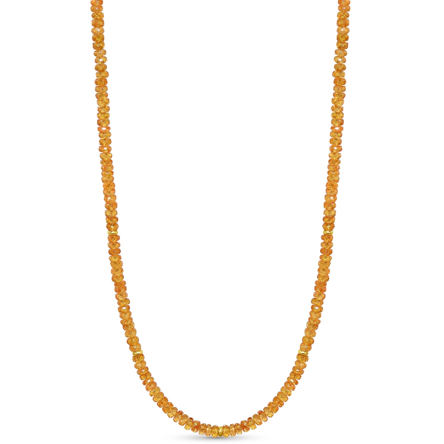 14k Gemstones & Gold Roundel Necklace