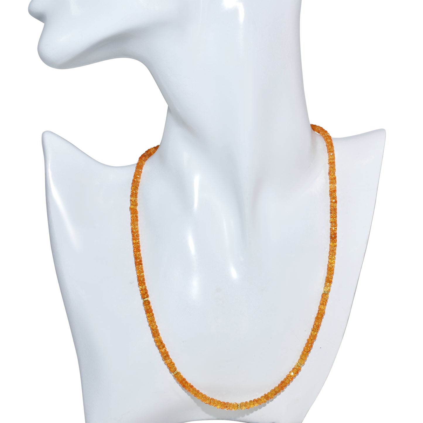 14k Gemstones & Gold Roundel Necklace