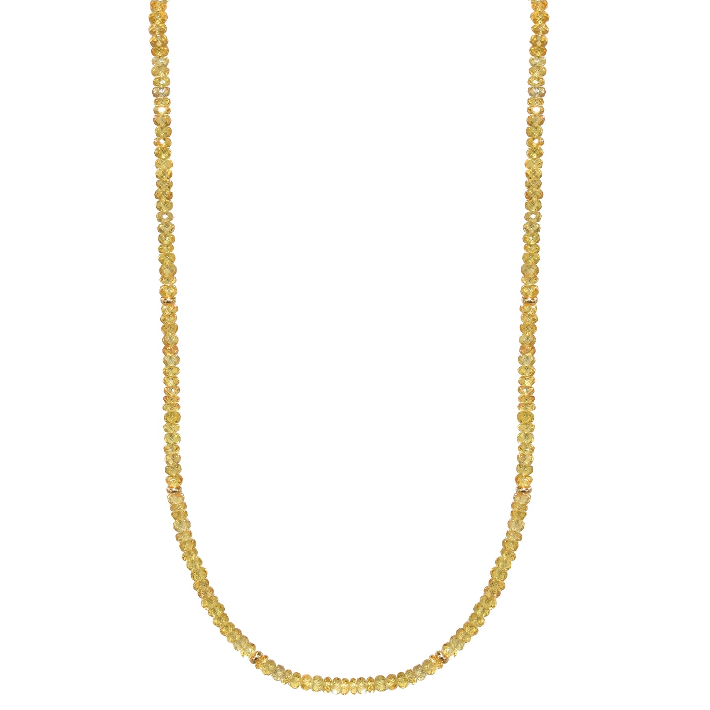 14k Gemstones & Gold Roundel Necklace