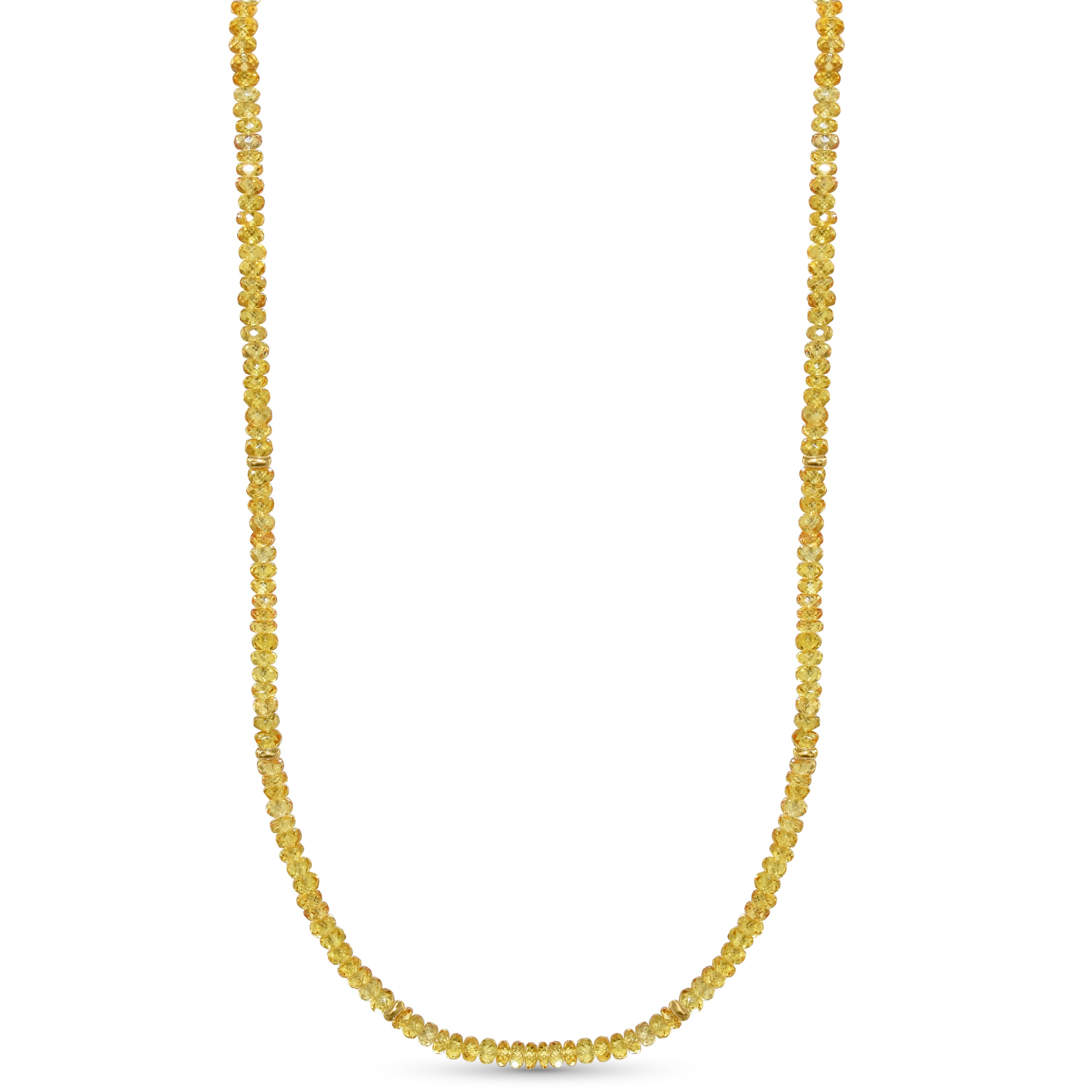 14k Gemstones & Gold Roundel Necklace