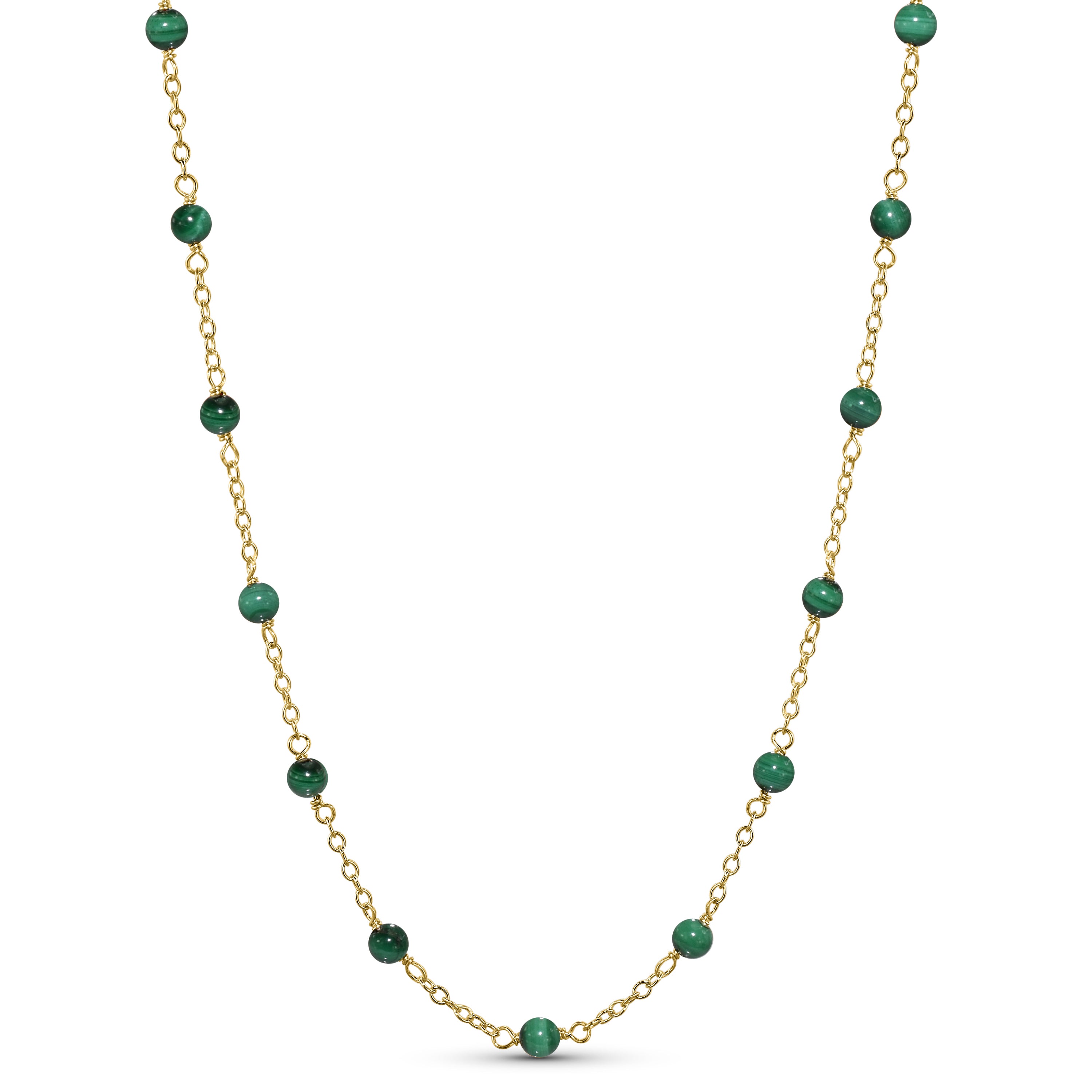 14k Yellow Gold Station Necklace