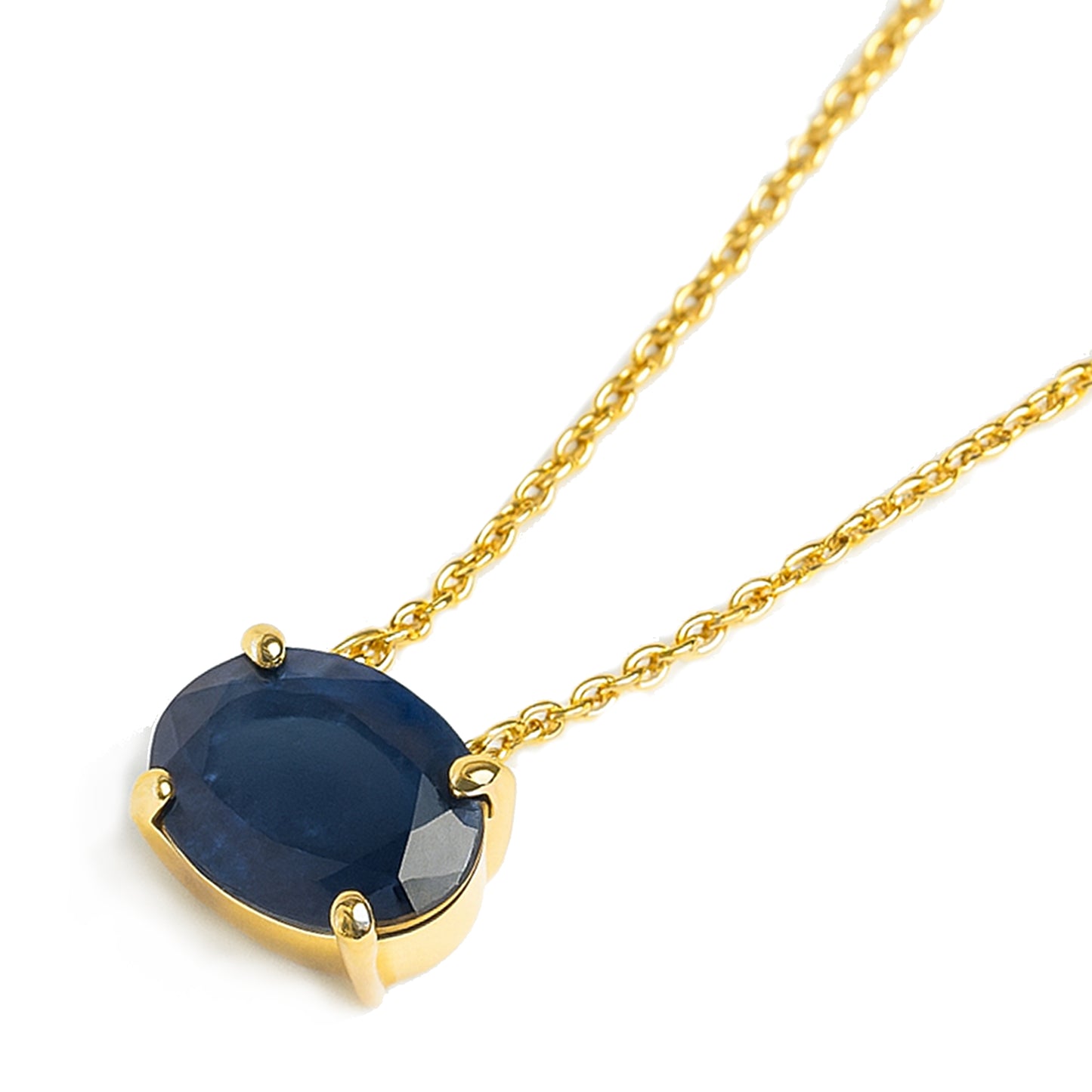 14k Sapphire Oval Shape Neck
