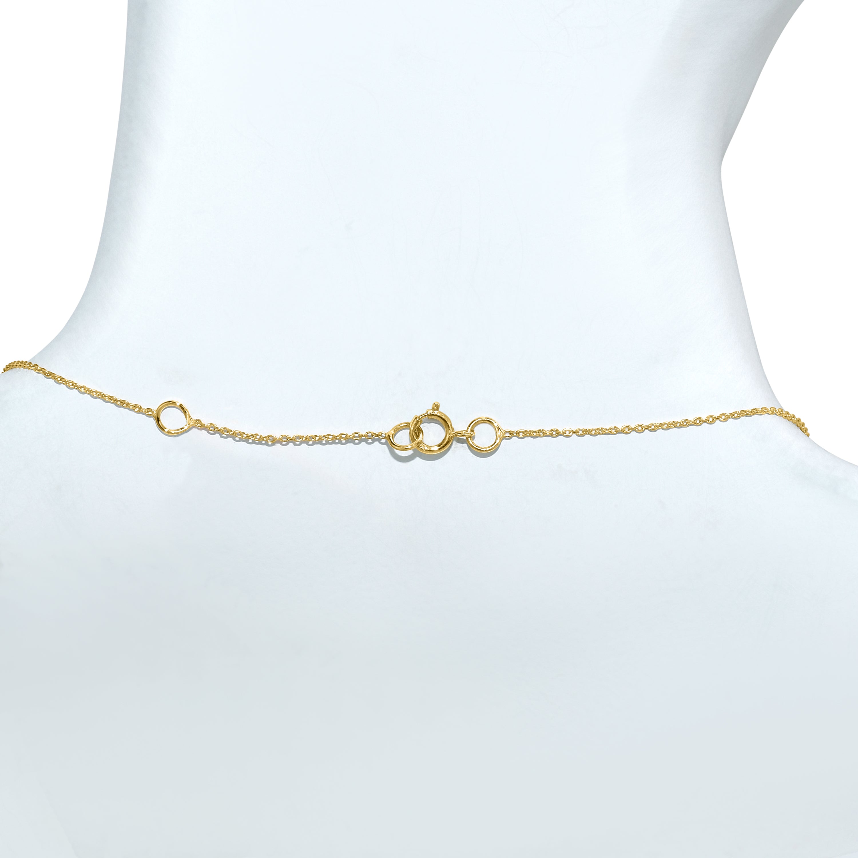 14k Sapphire Pear Bezel Necklace