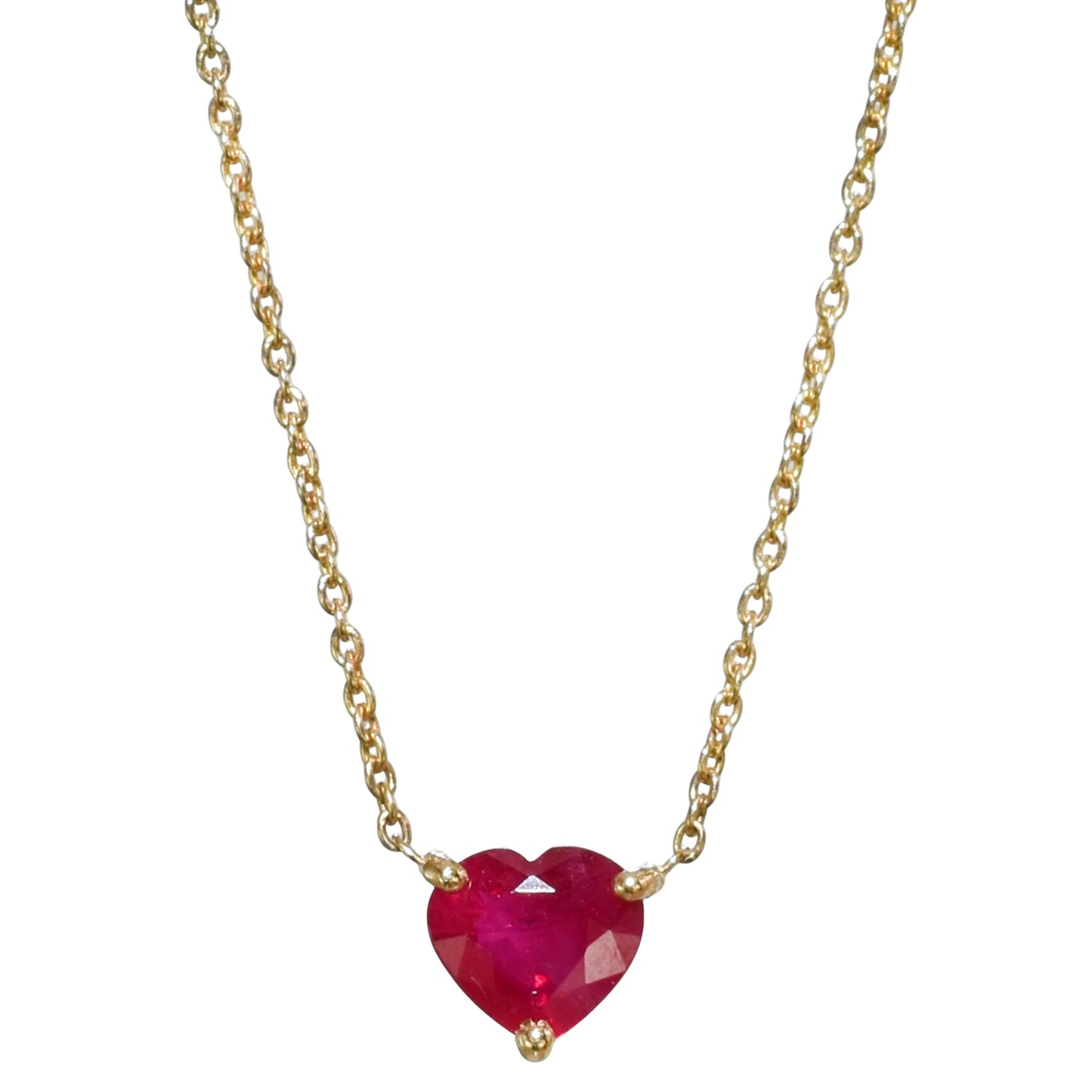 14k Ruby Heart Necklace