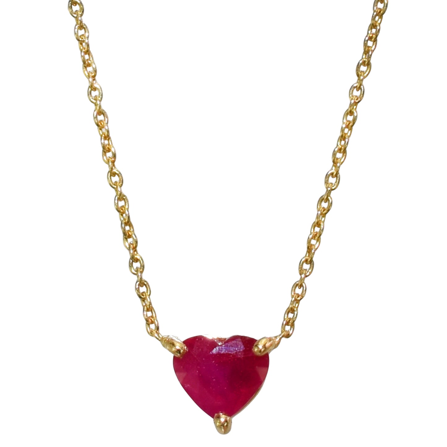 14k Ruby Heart Necklace