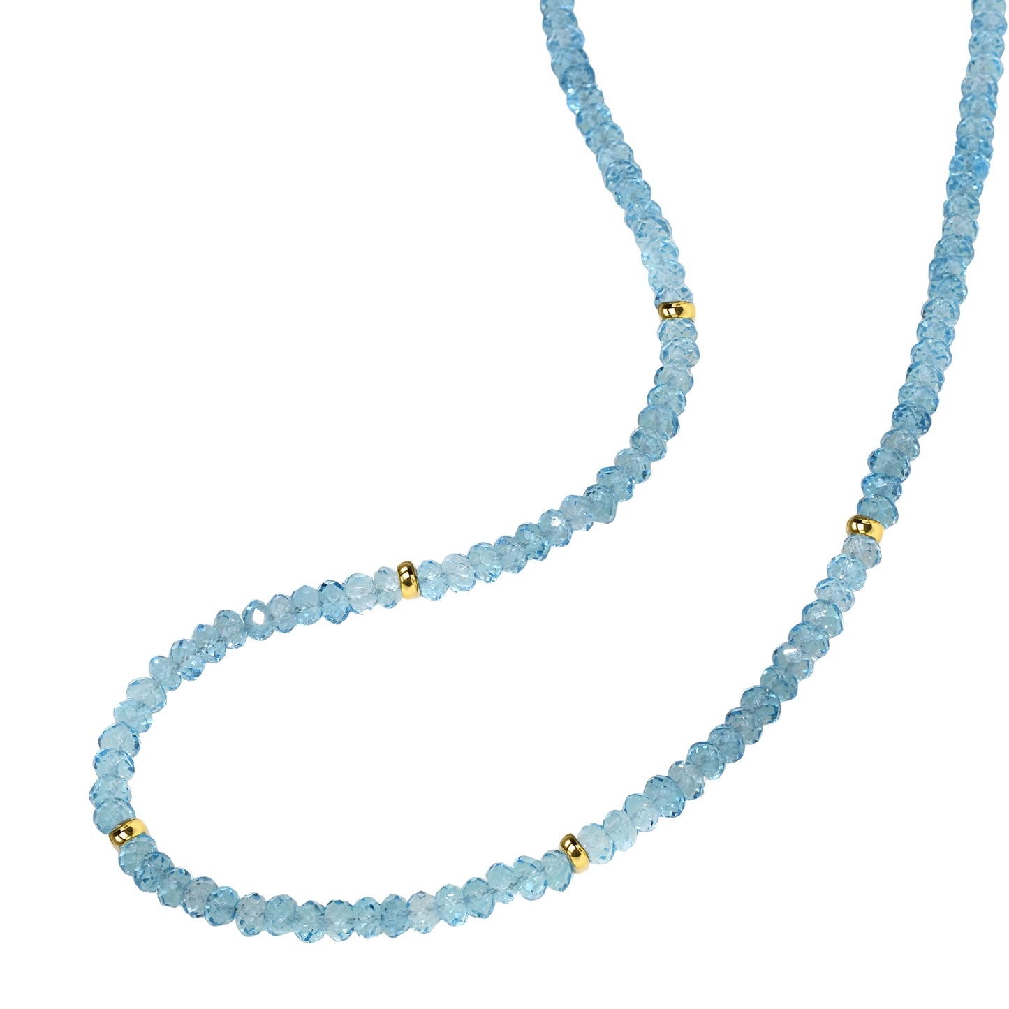 14k Gemstones & Gold Roundel Necklace