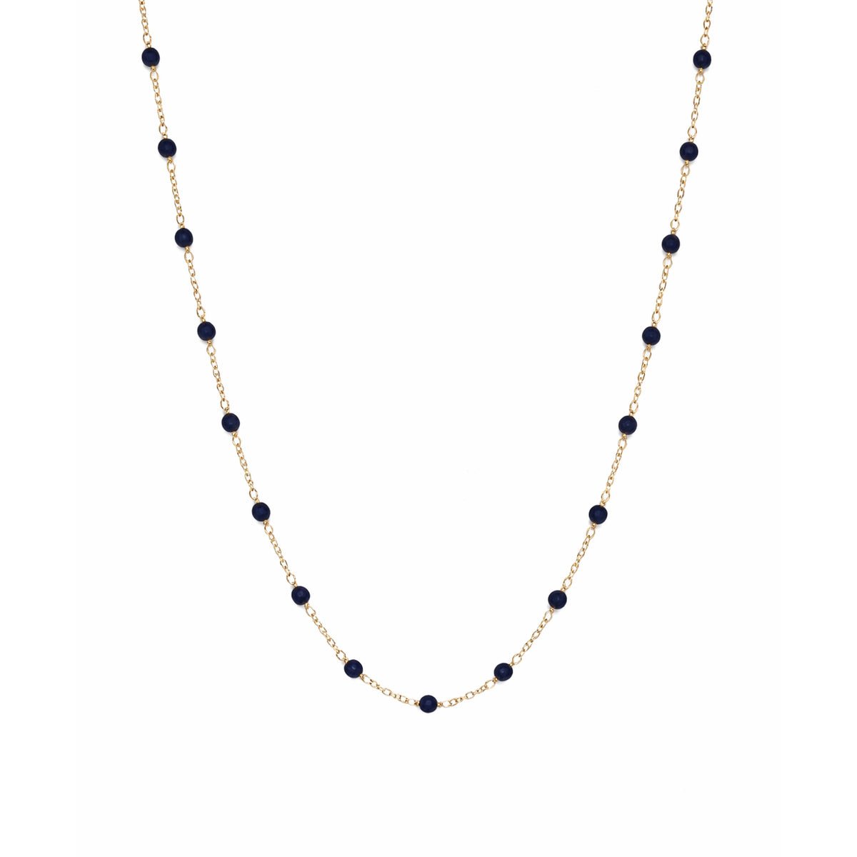 14k Yellow Gold Station Necklace