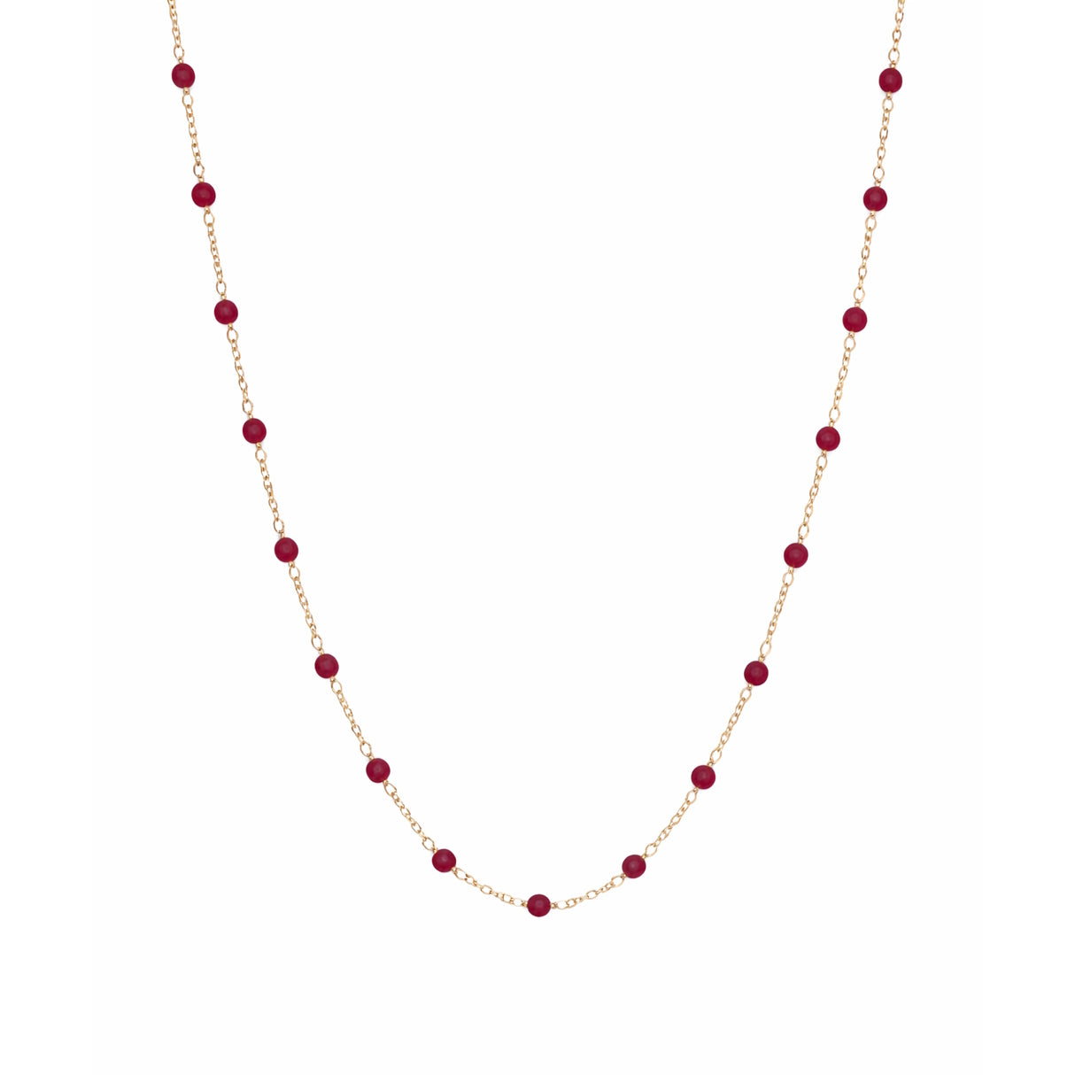 14k Yellow Gold Station Necklace