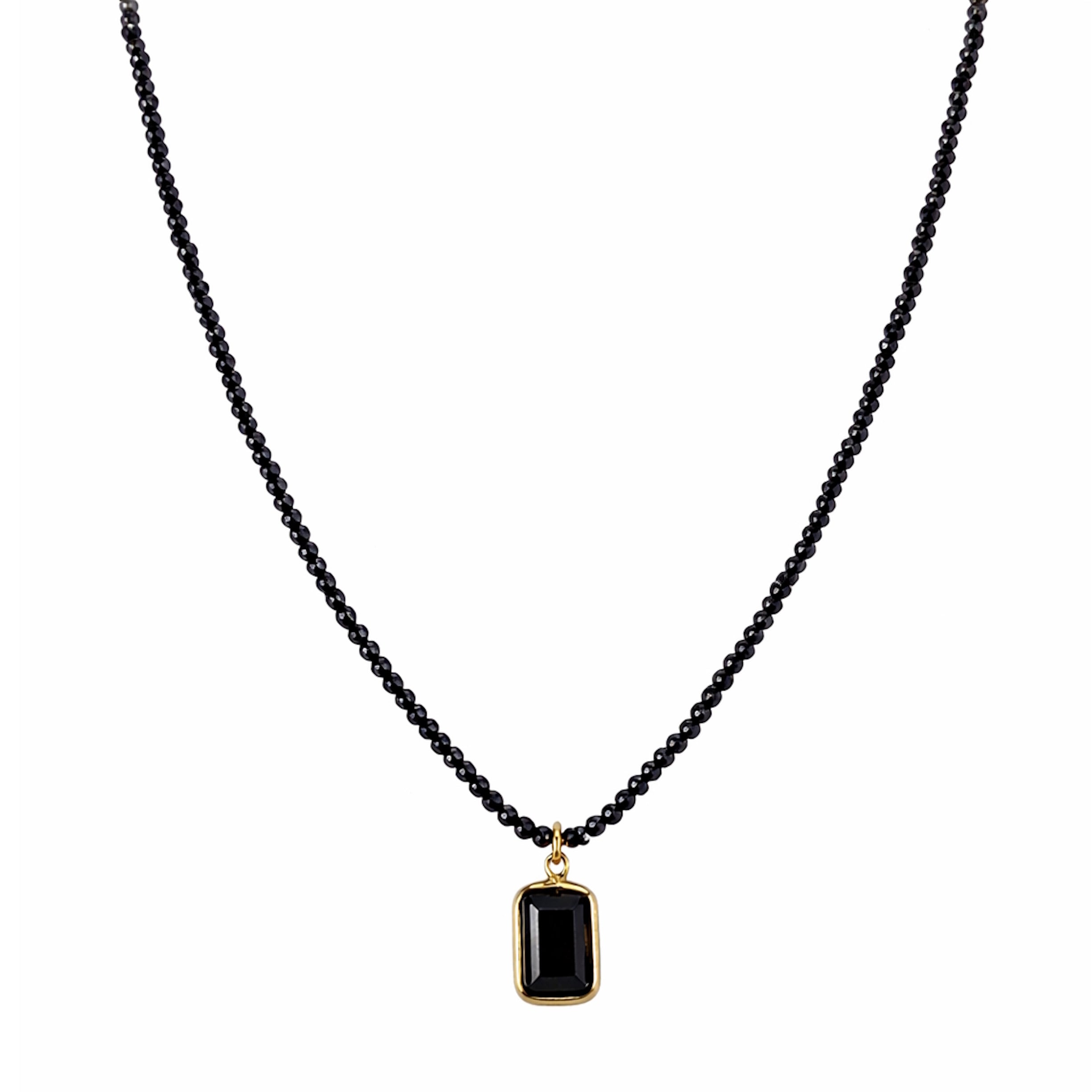 14k Gemstones Small Beads with Mix Pendant Necklace