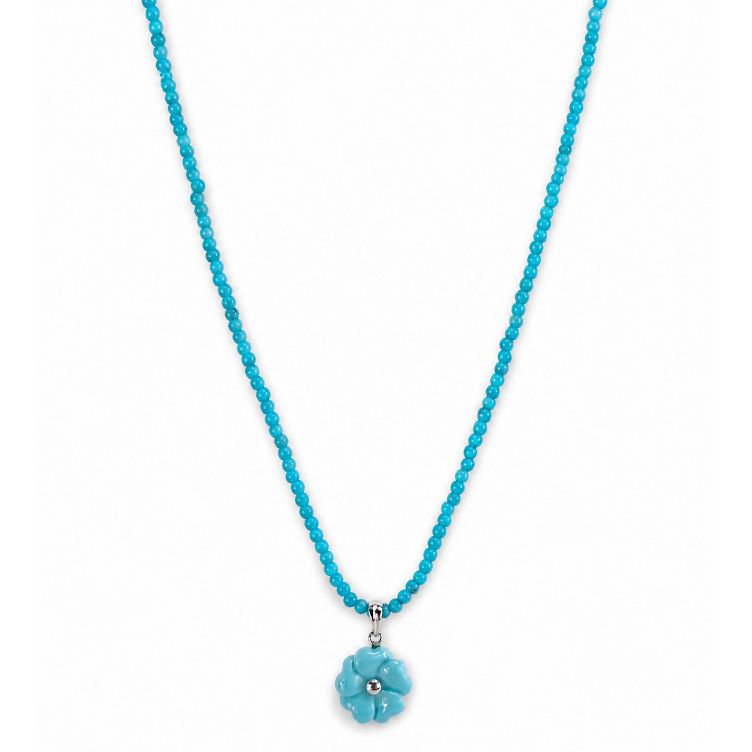 14k Gemstones Small Beads with Mix Pendant Necklace