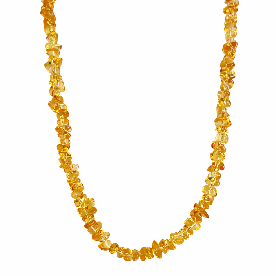 14k Citrine Smooth Chips Necklace