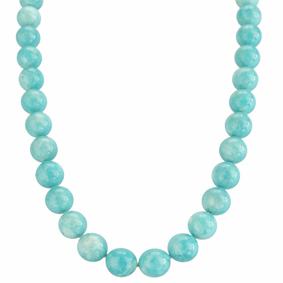 14k Amazonite Knotted Necklace