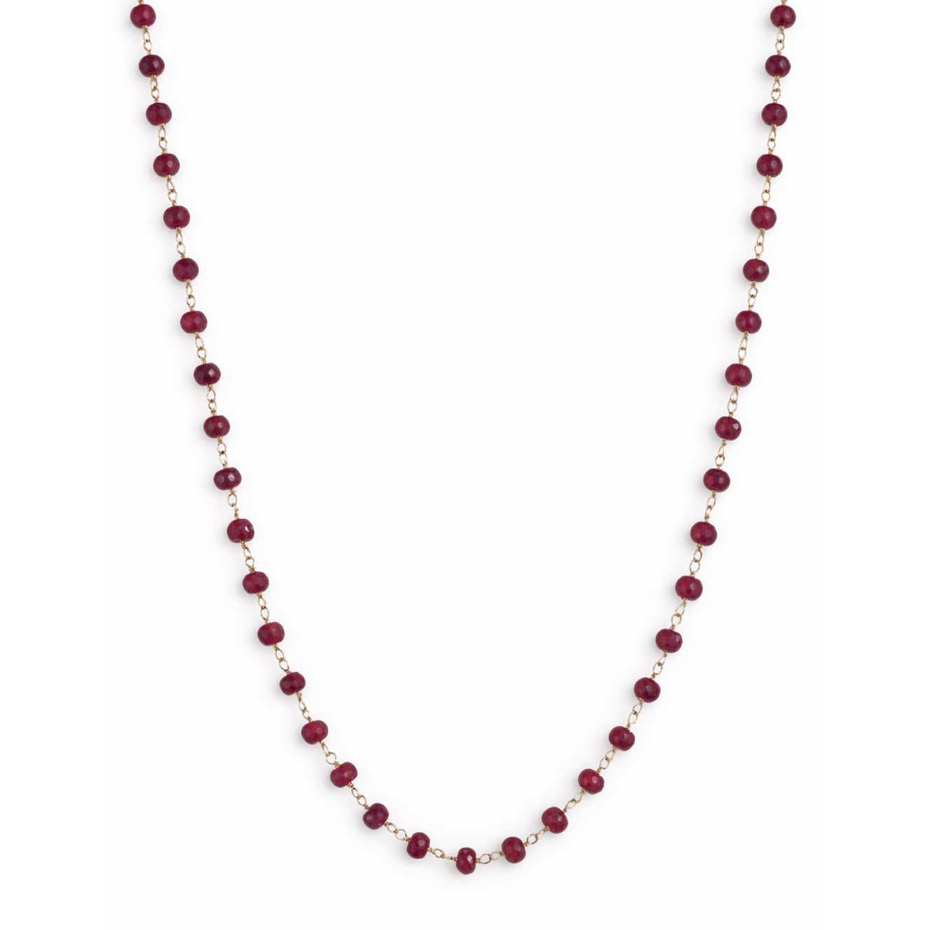 14k Ruby Link Necklace