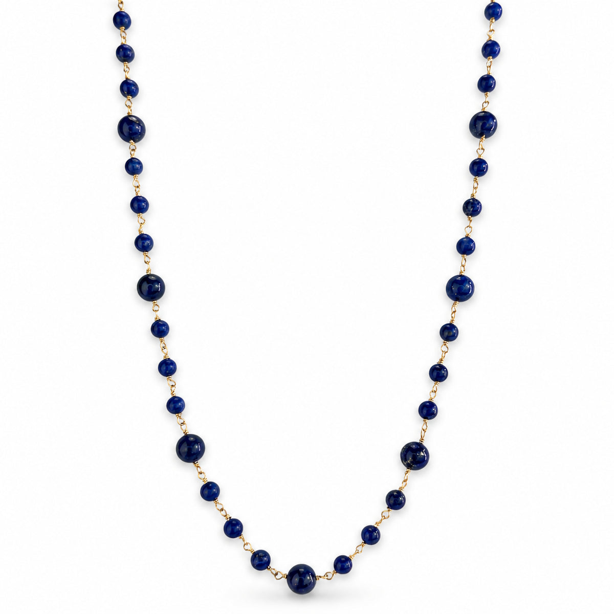 14k Lapis Link Necklace
