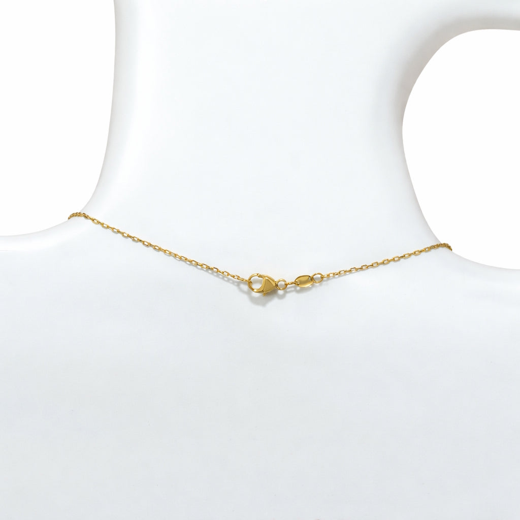 14k Multi Gemstone 5 Bezel Link Front Necklace