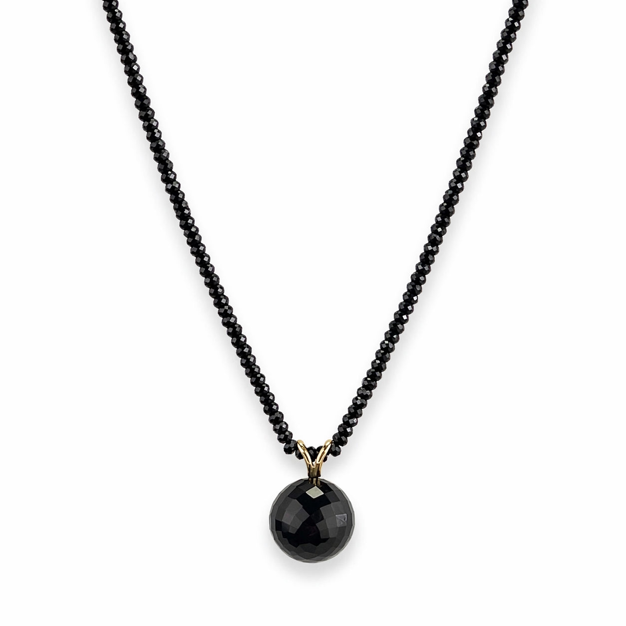 14k Gemstones Small Beads with Mix Pendant Necklace