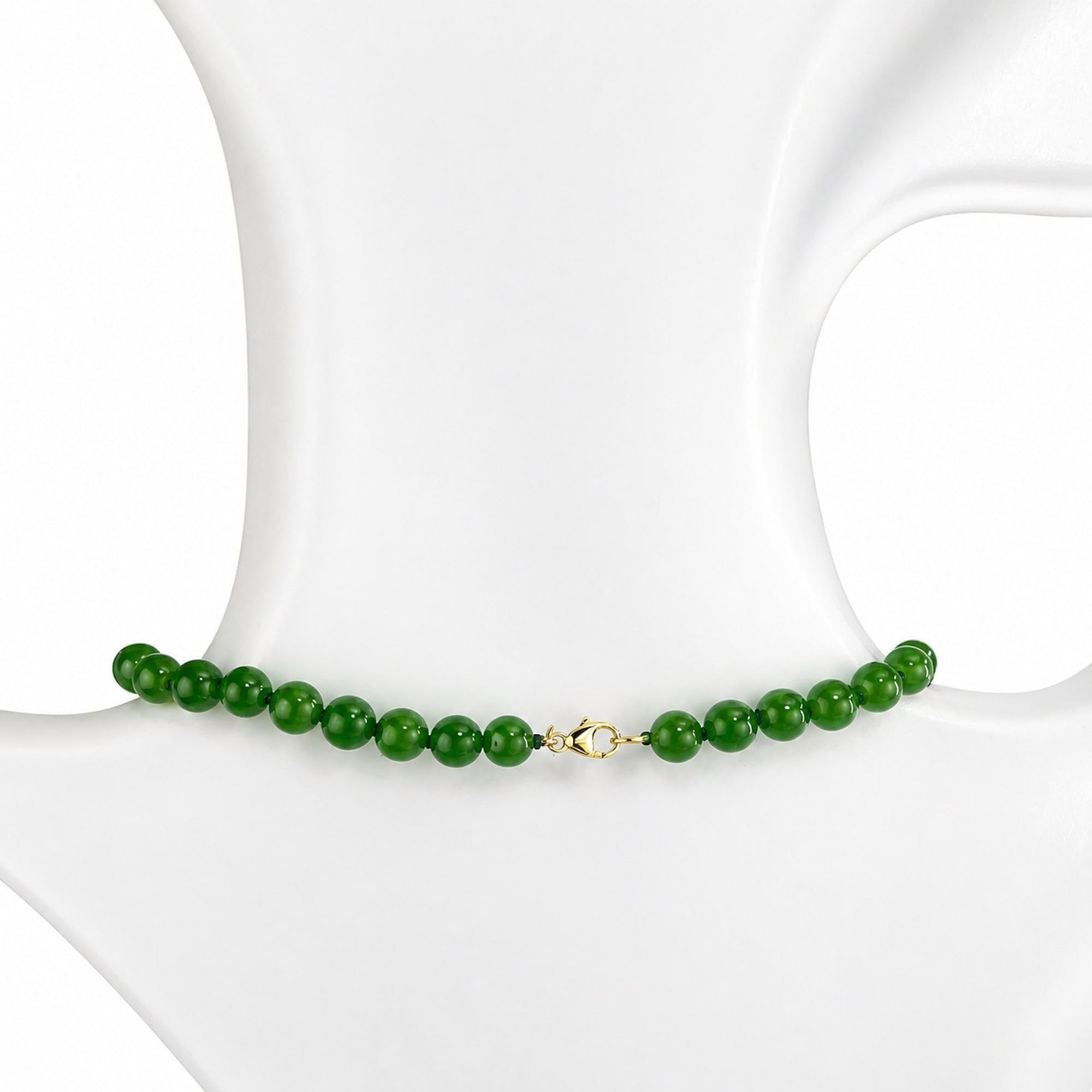 14k Green Jade Knotted with Pendant Necklace