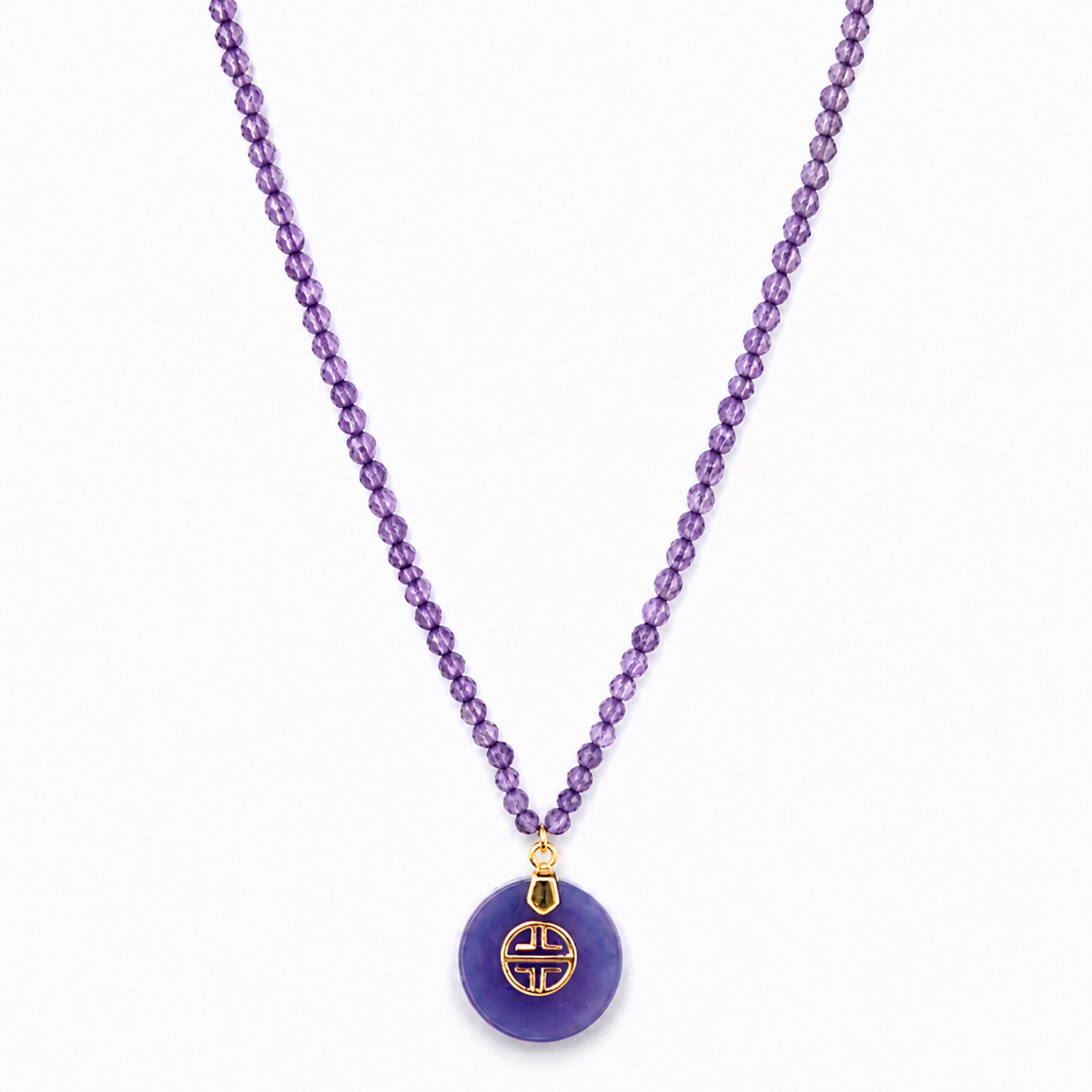 14k Gemstones Small Beads with Mix Pendant Necklace