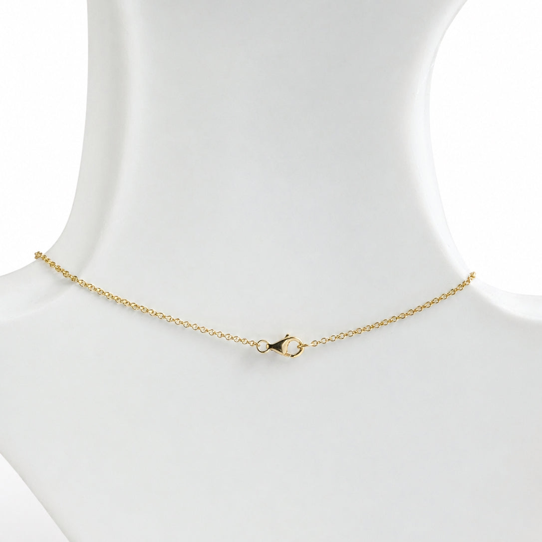 14k Multi Gemstone Graduated Round Center Necklace