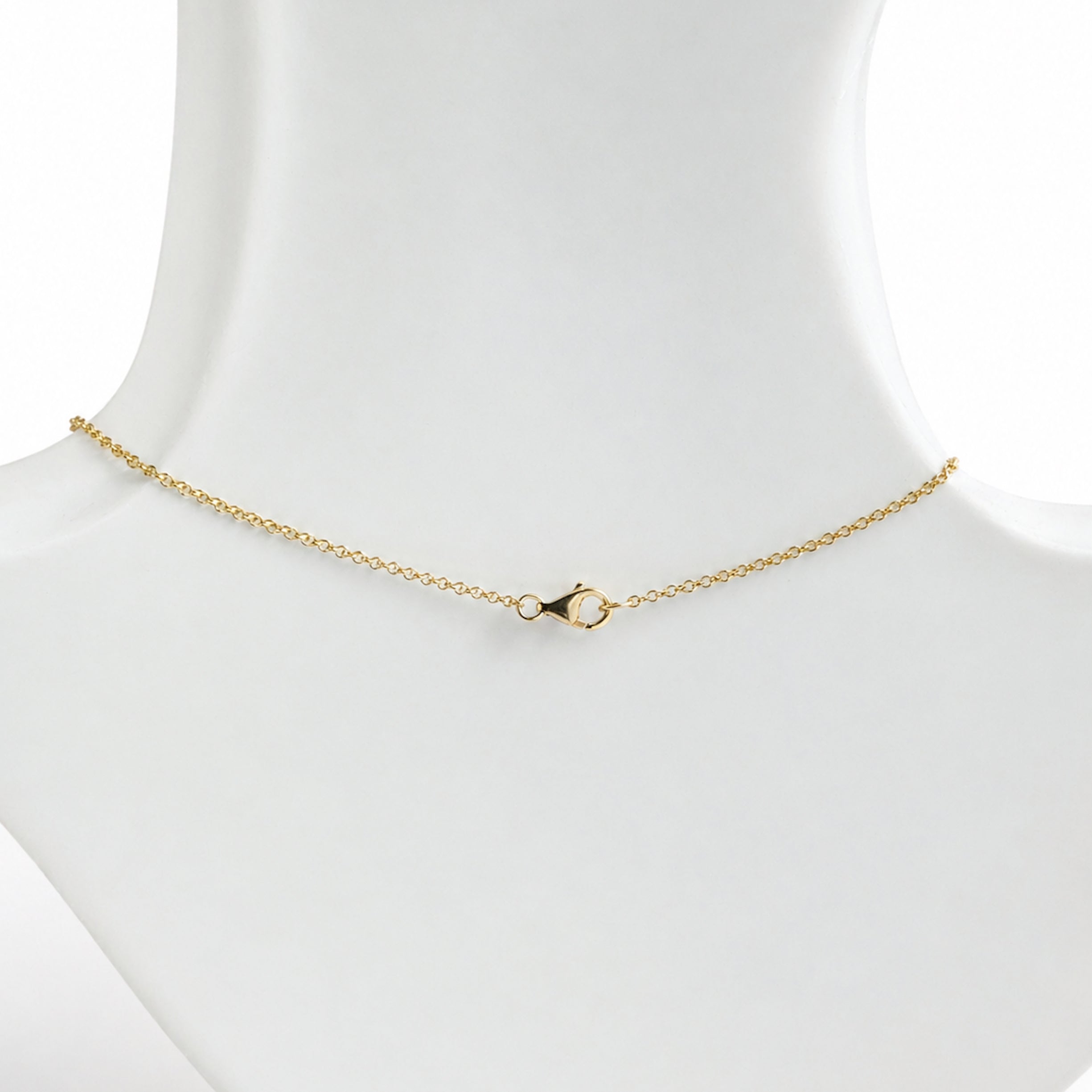 14k Lapis 5 Marquise Drop Paperclip Necklace