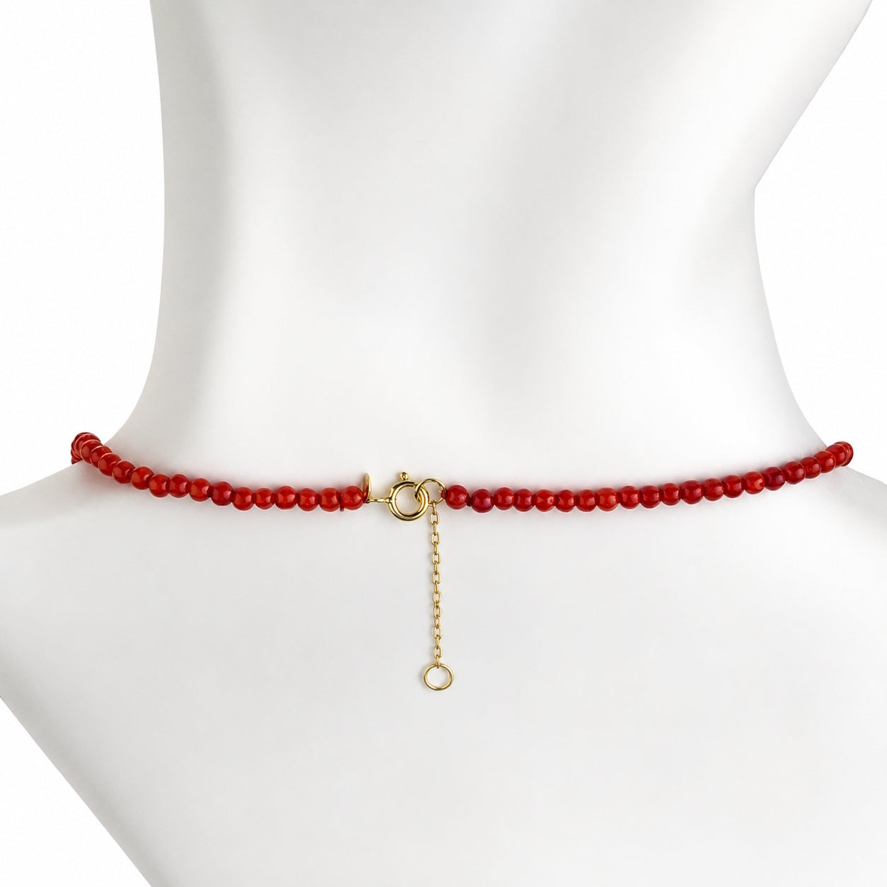 14k Red Coral or Pink Coral & Red Coral Barrel Center Necklace