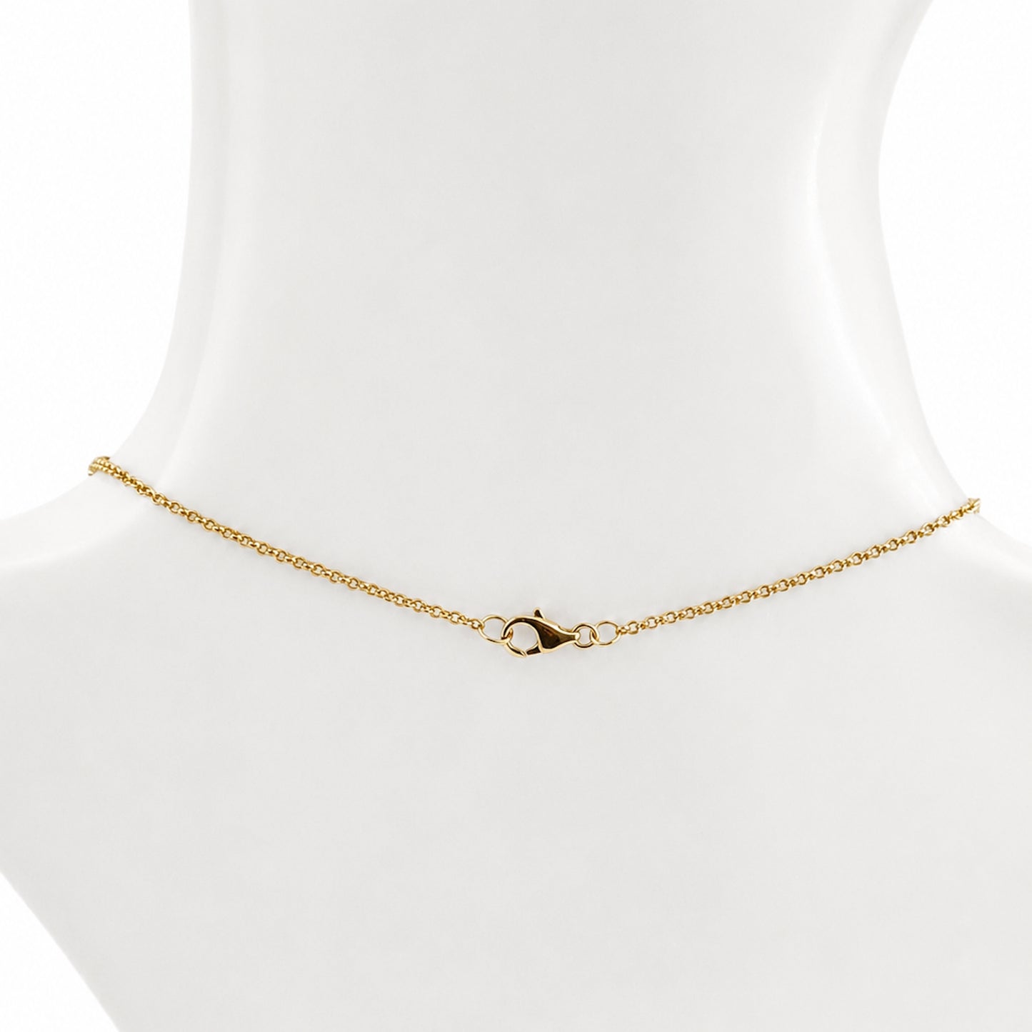 14k Green Jade Paperclip Pear Shape Pendant Necklace