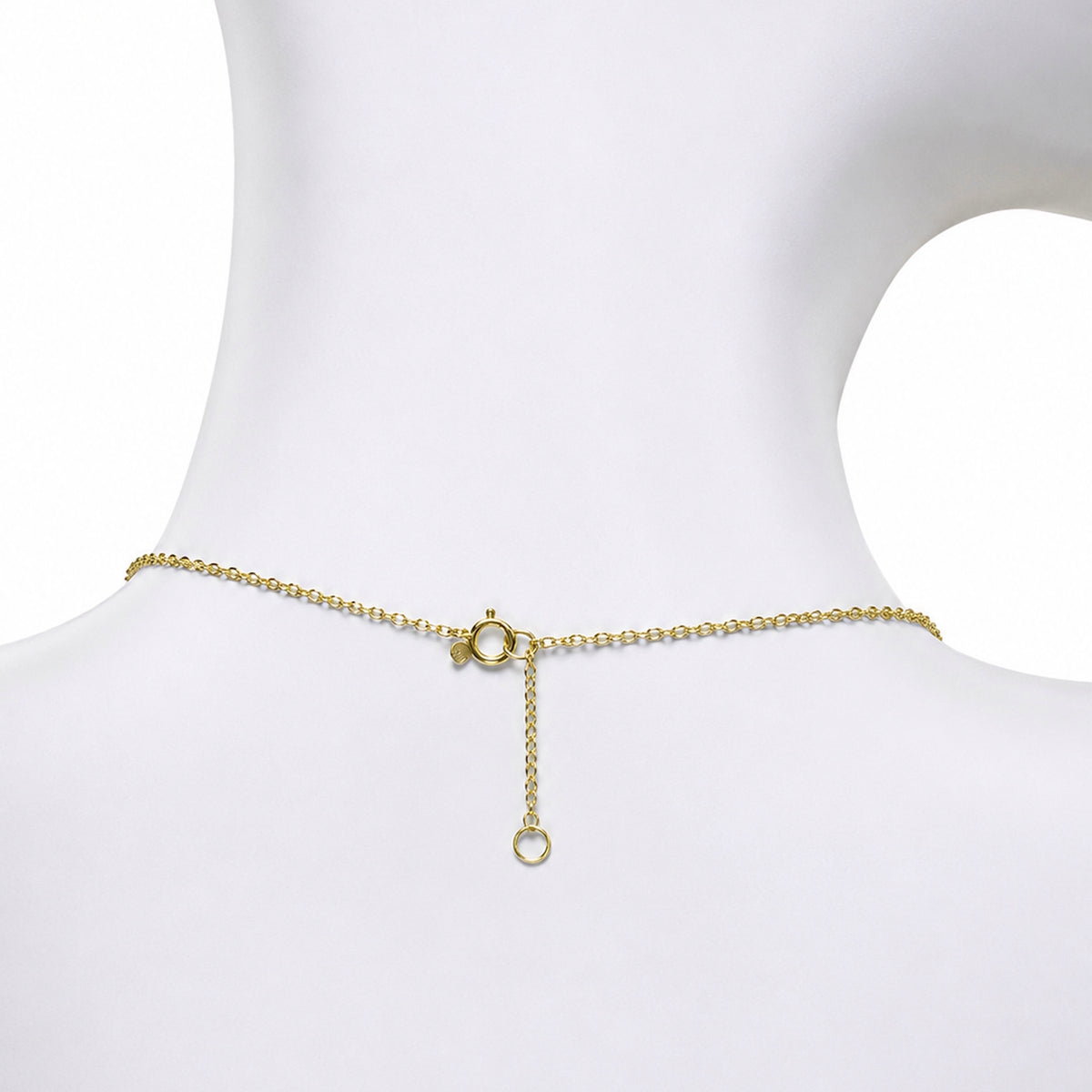14k Citrine Round Bezel Center Cluster Necklace