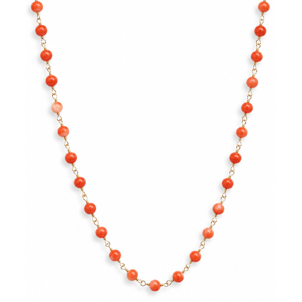 14k Momo Coral Link Necklace