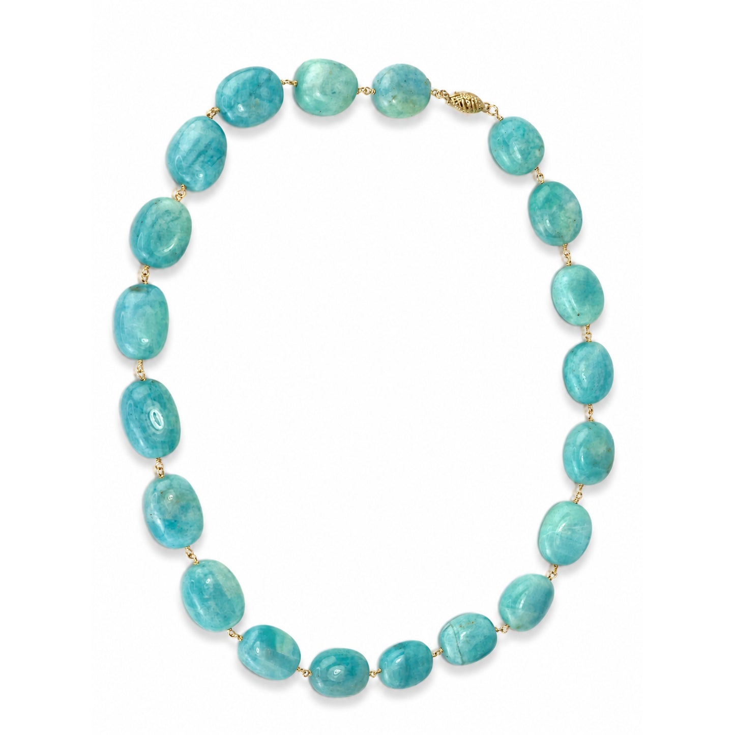 14k Amazonite Nugget Link Necklace
