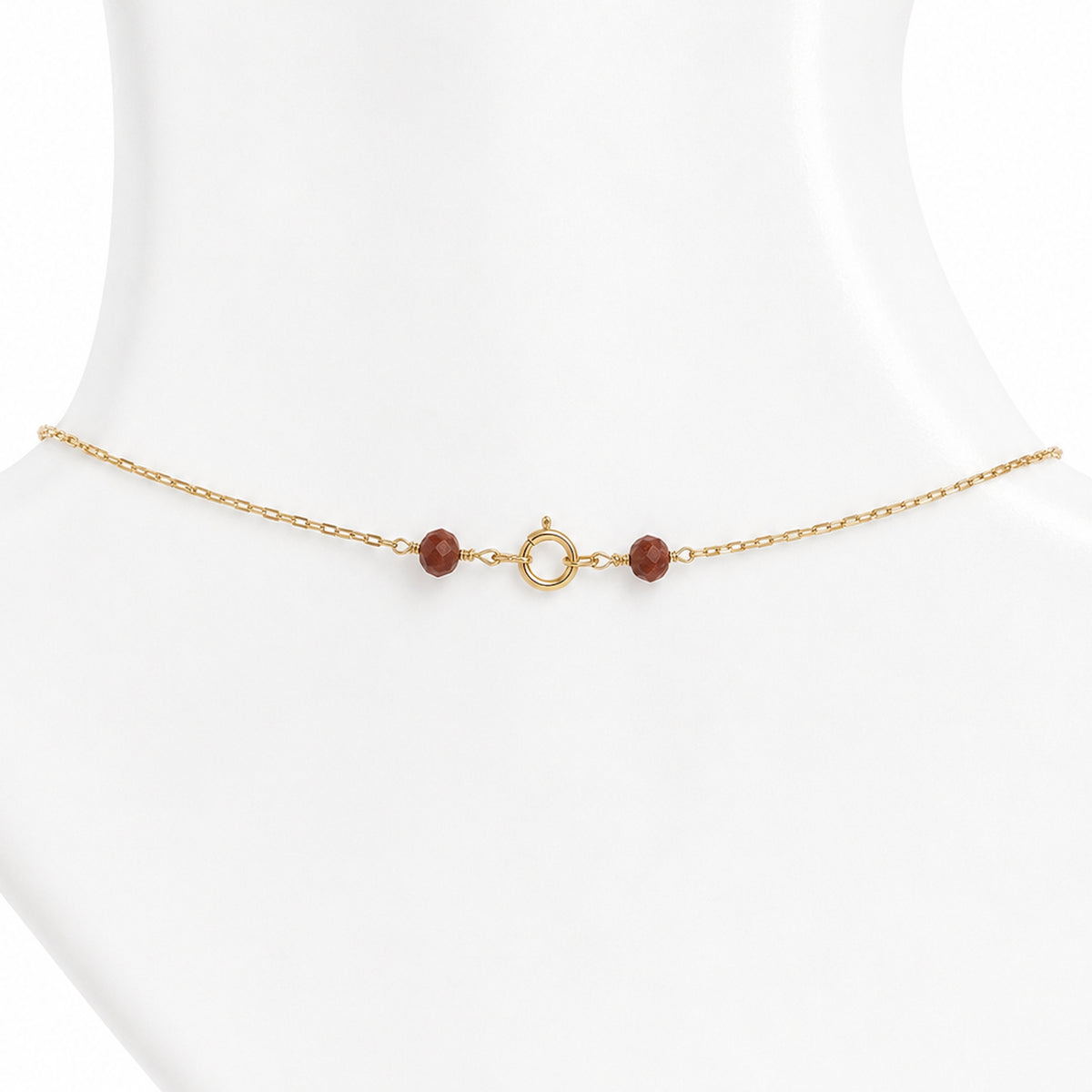 14k Link Front Pear Shape Pendant Necklace