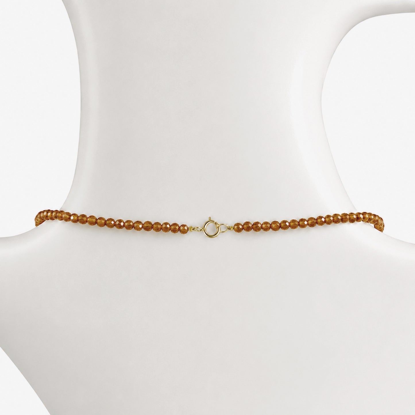 14k Yellow Garnet Gold Ball Citrine Pear Pendant Necklace