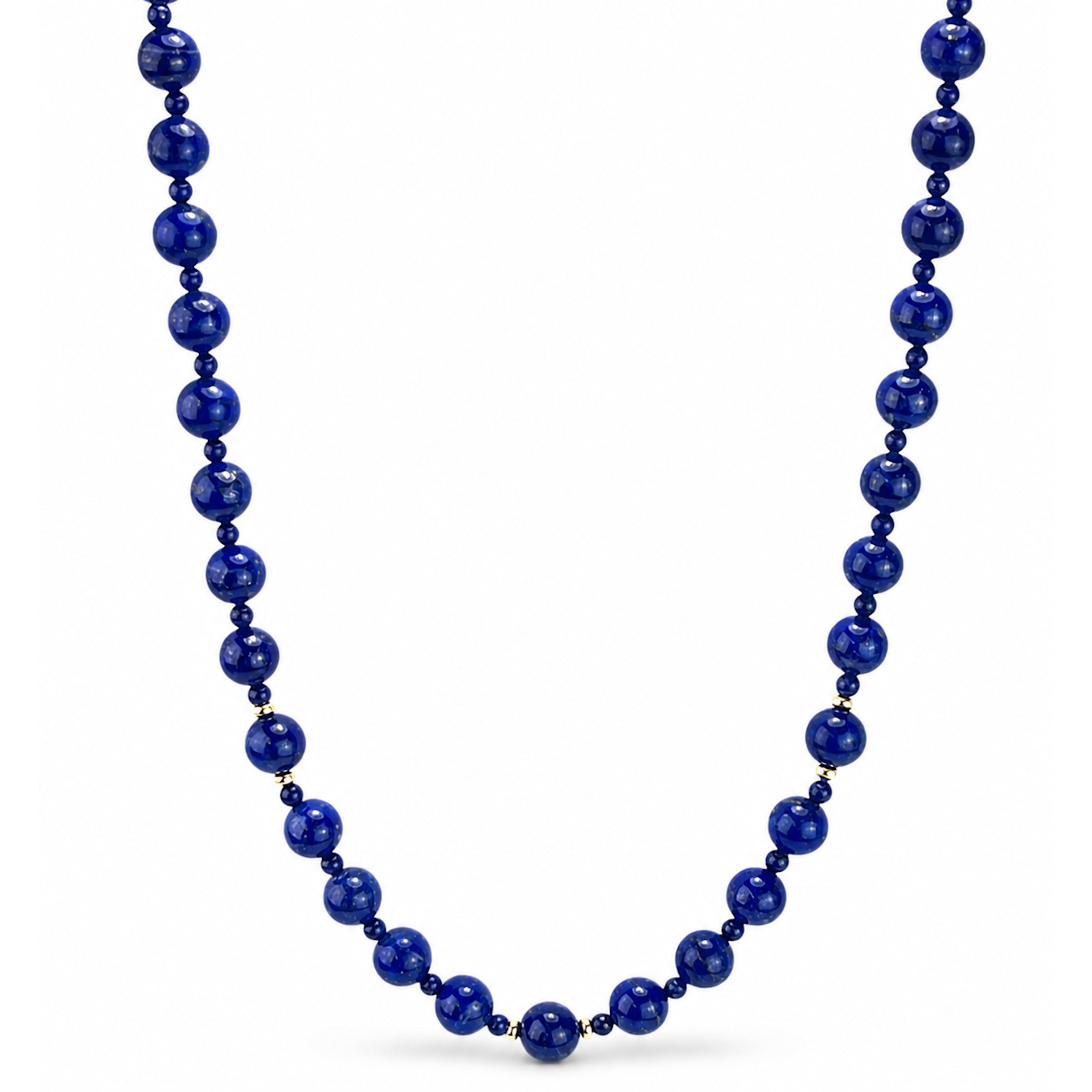 14k Lapis 3 Station 1X1 Necklace